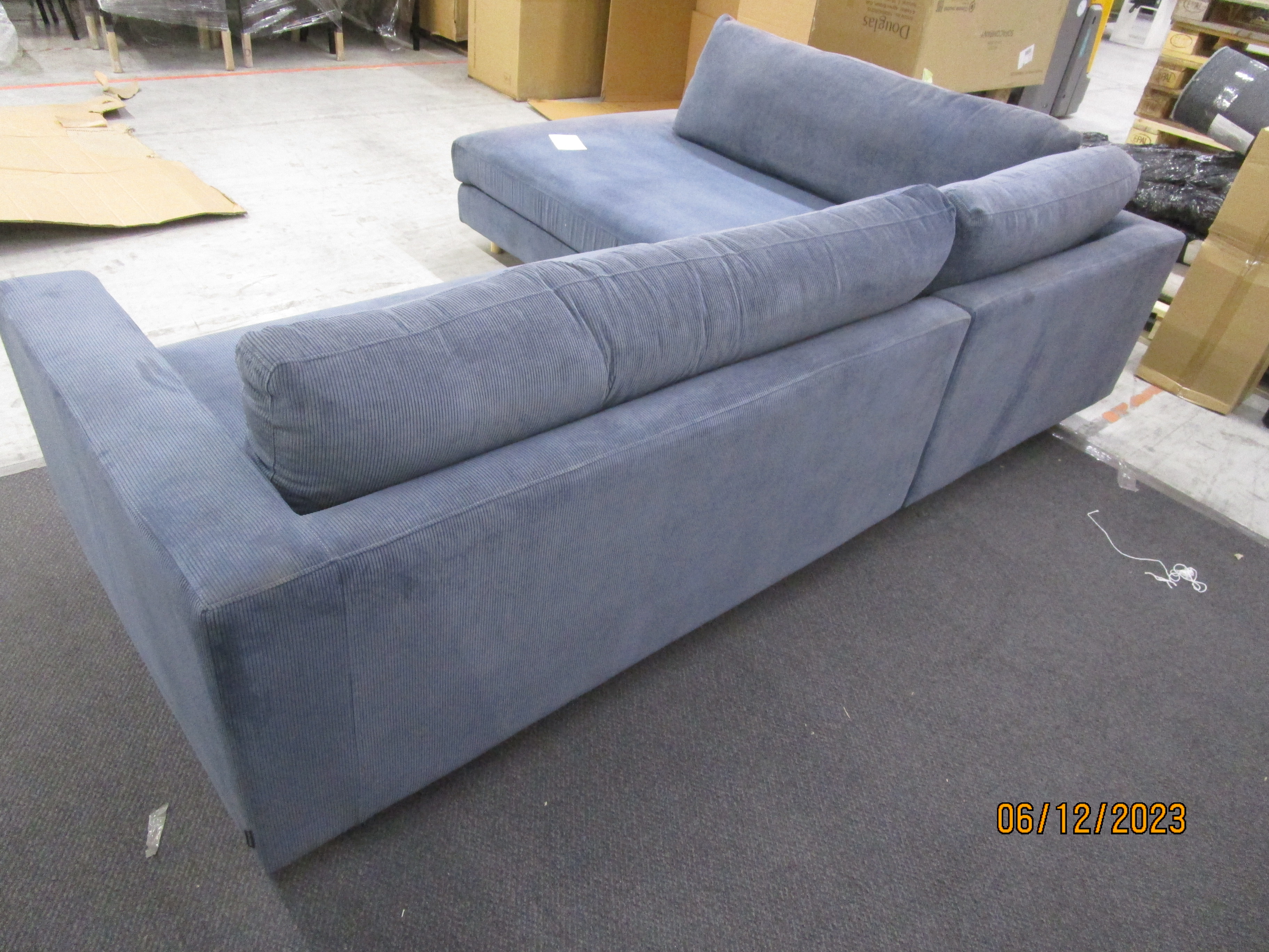 Douglas Sofa Récamiere Links Sorrento Steel Blau