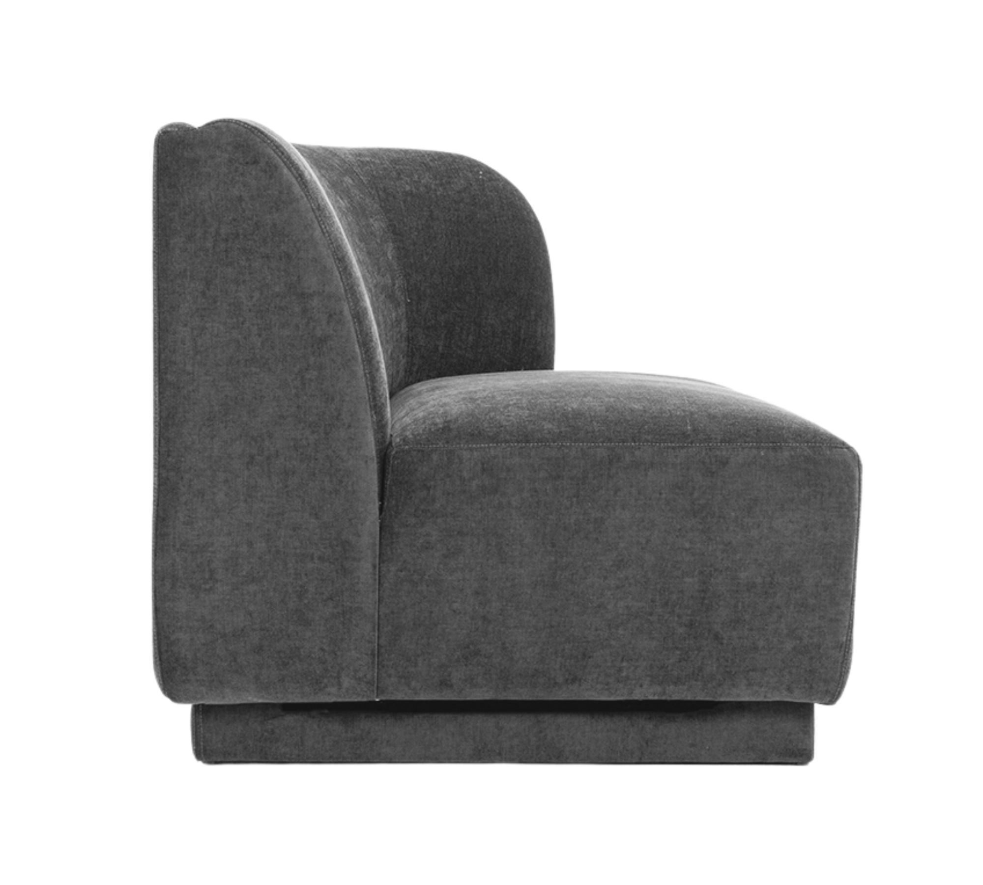 Nora 2-Sitzer Modul Rechts Velour Matt Dark Grey