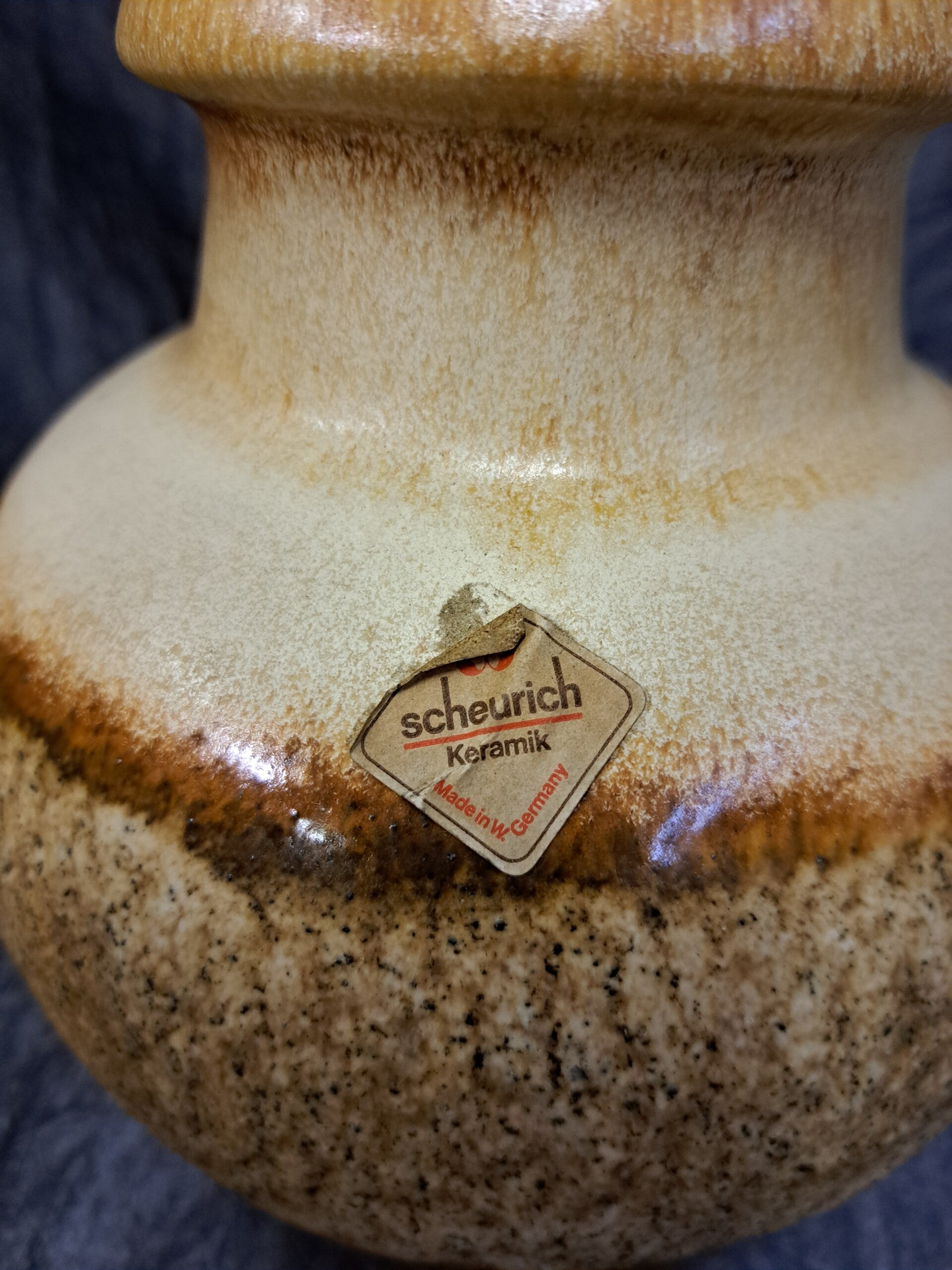 Vintage Keramikkrug Braun Beige