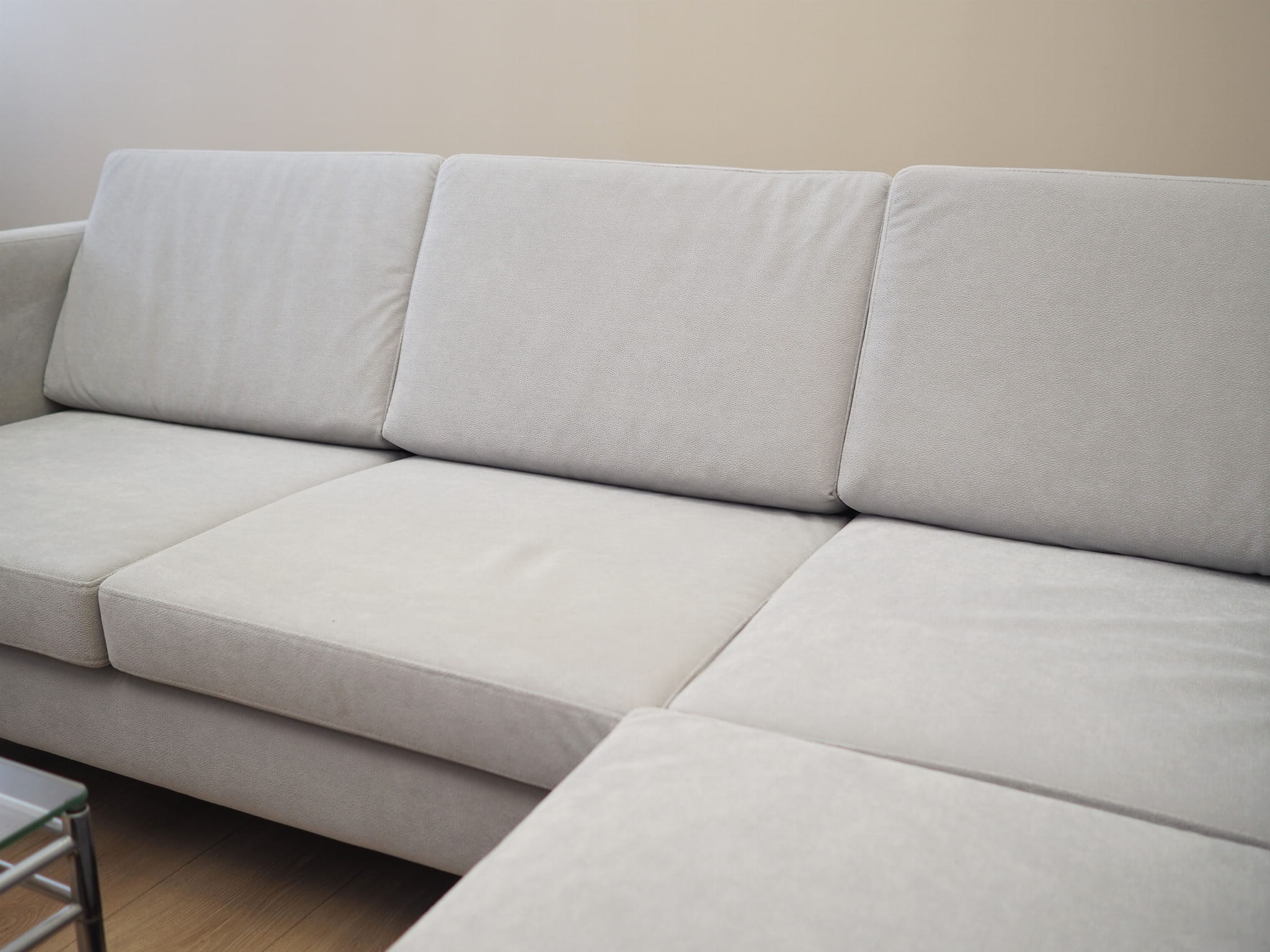 Corner sofa textile grey 1990s