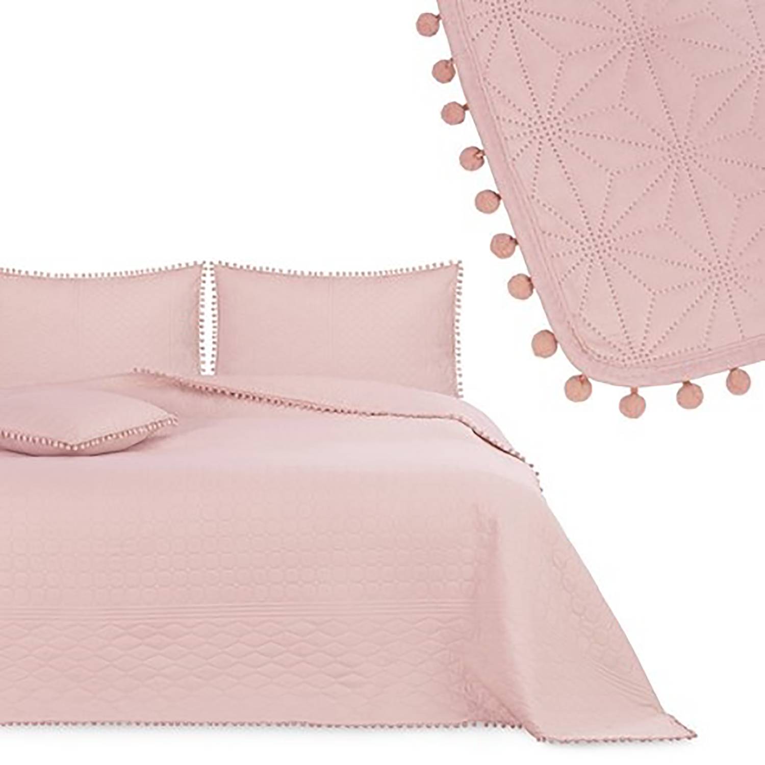 Tagesdecke Ladore Hellrosa 170 x 210 cm