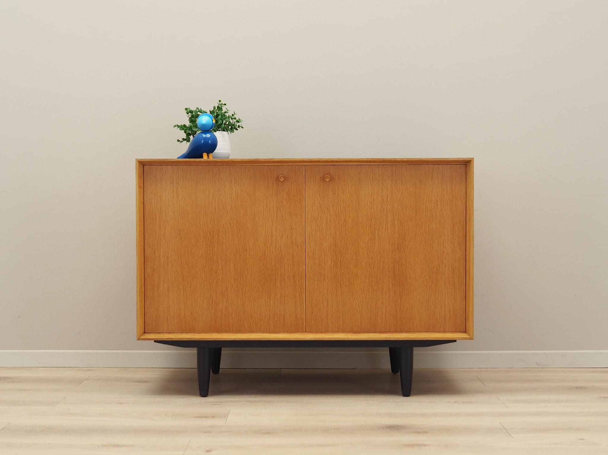 Vintage cabinet wood beige 1970s