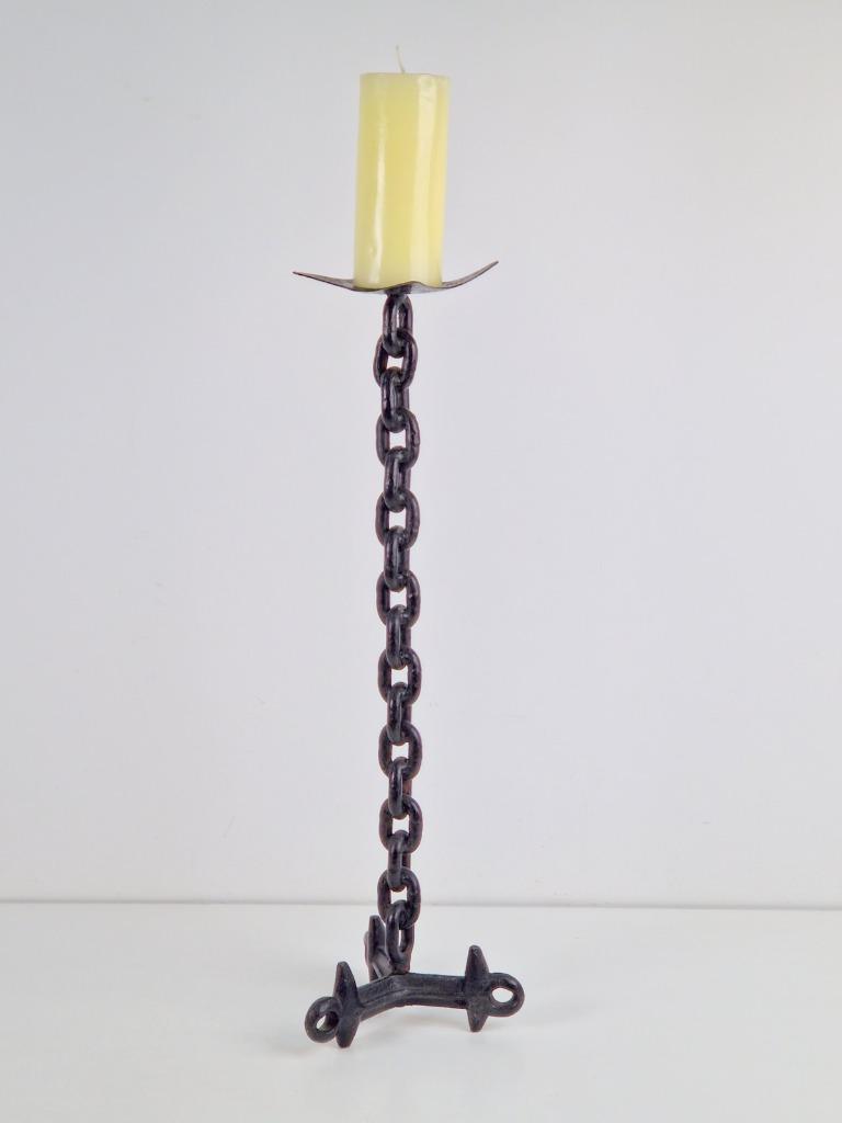 Vintage Kerzenständer Eisen Schwarz 1960er Jahre 