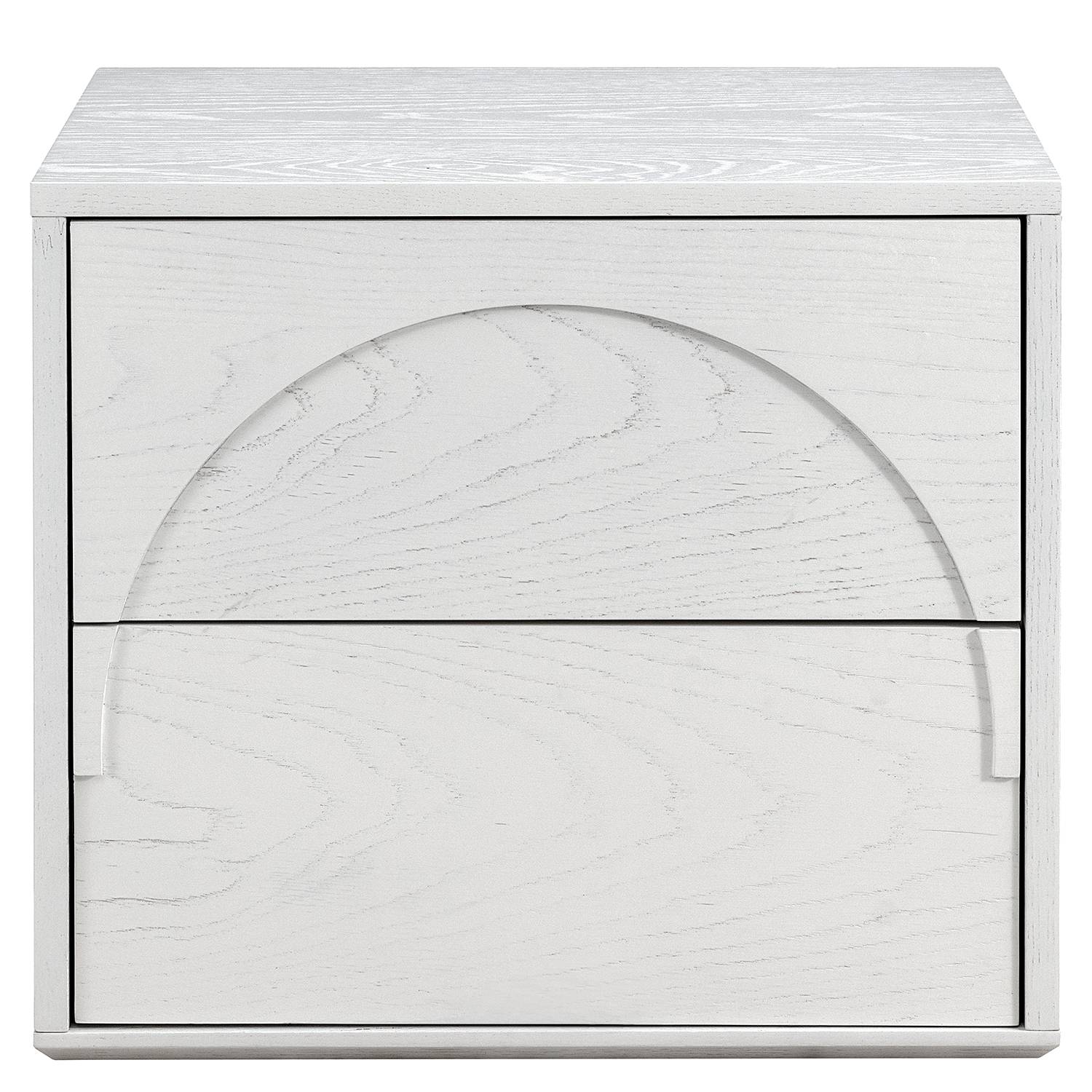 Nightstand Yolmeh Real wood veneer White