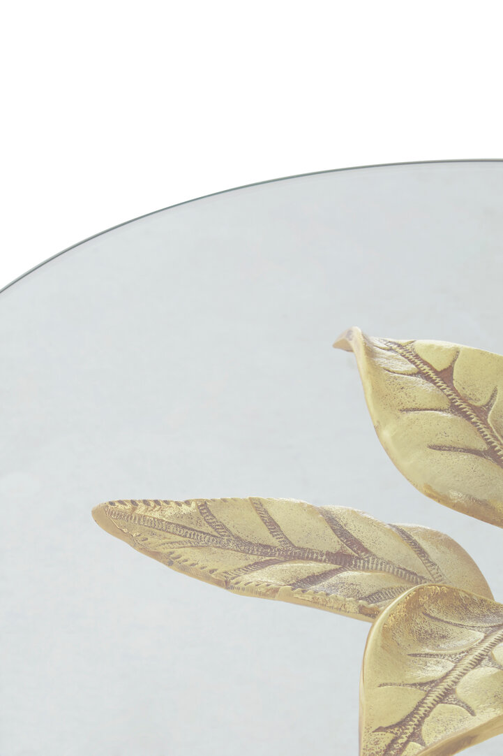 Sika Side Table Metal Glass Gold