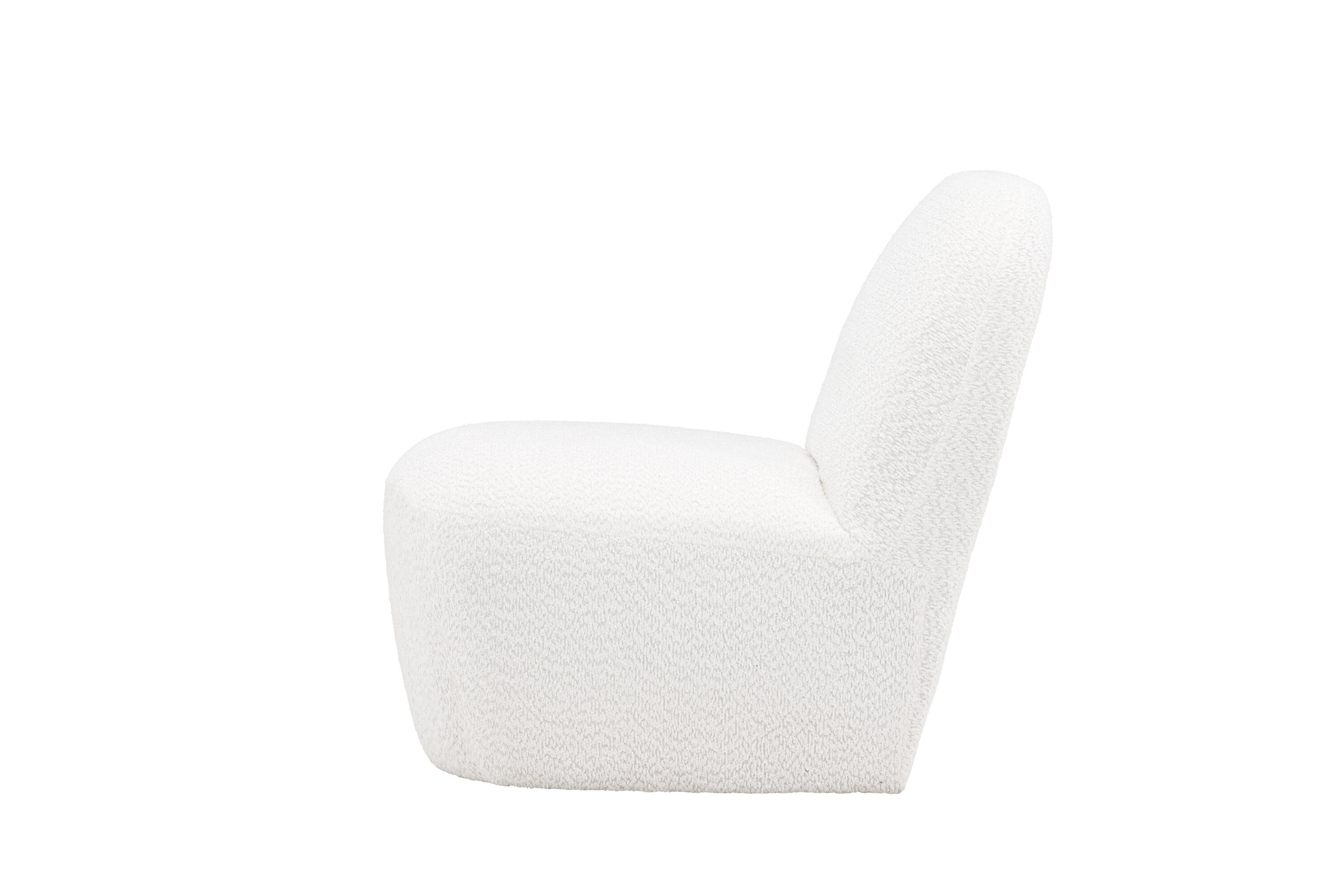 Mahla Lounge Chair Weiße Boucle