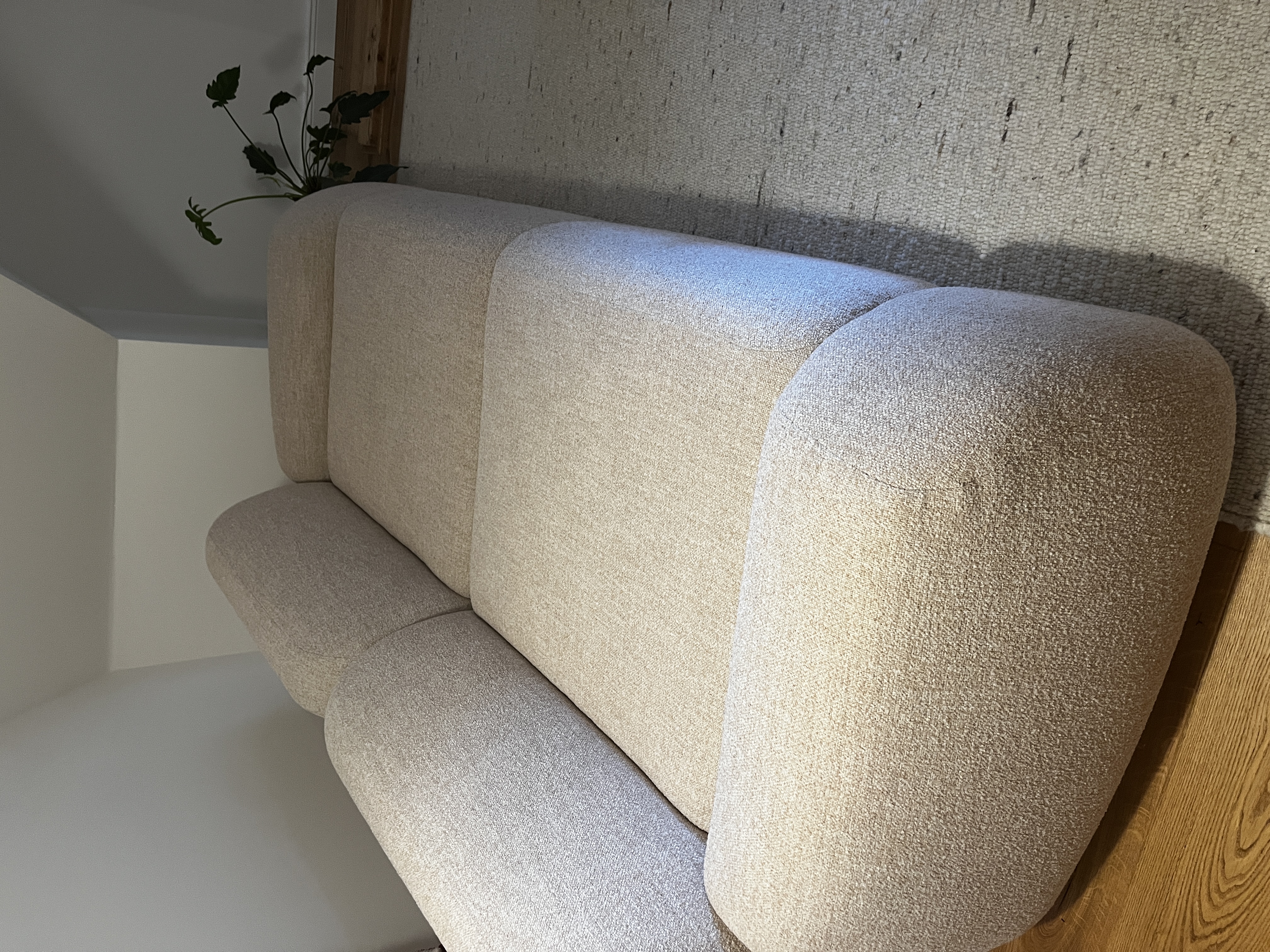 Sofa 3 Sitzer Bouclé Creme 
