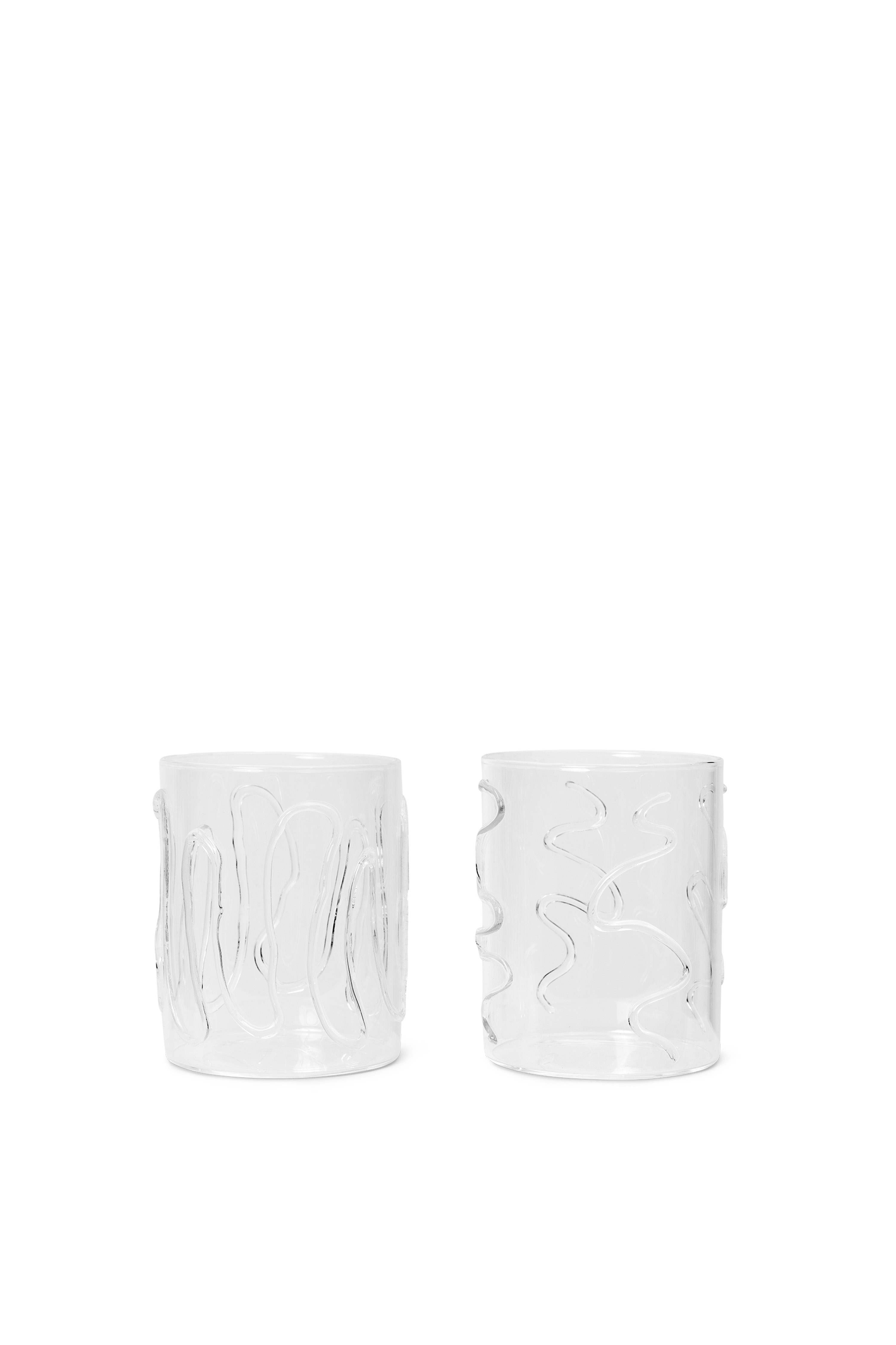 Doodle Glas-Set 2-tlg. Transparent