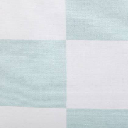 Kissen Textil Blau Kariert