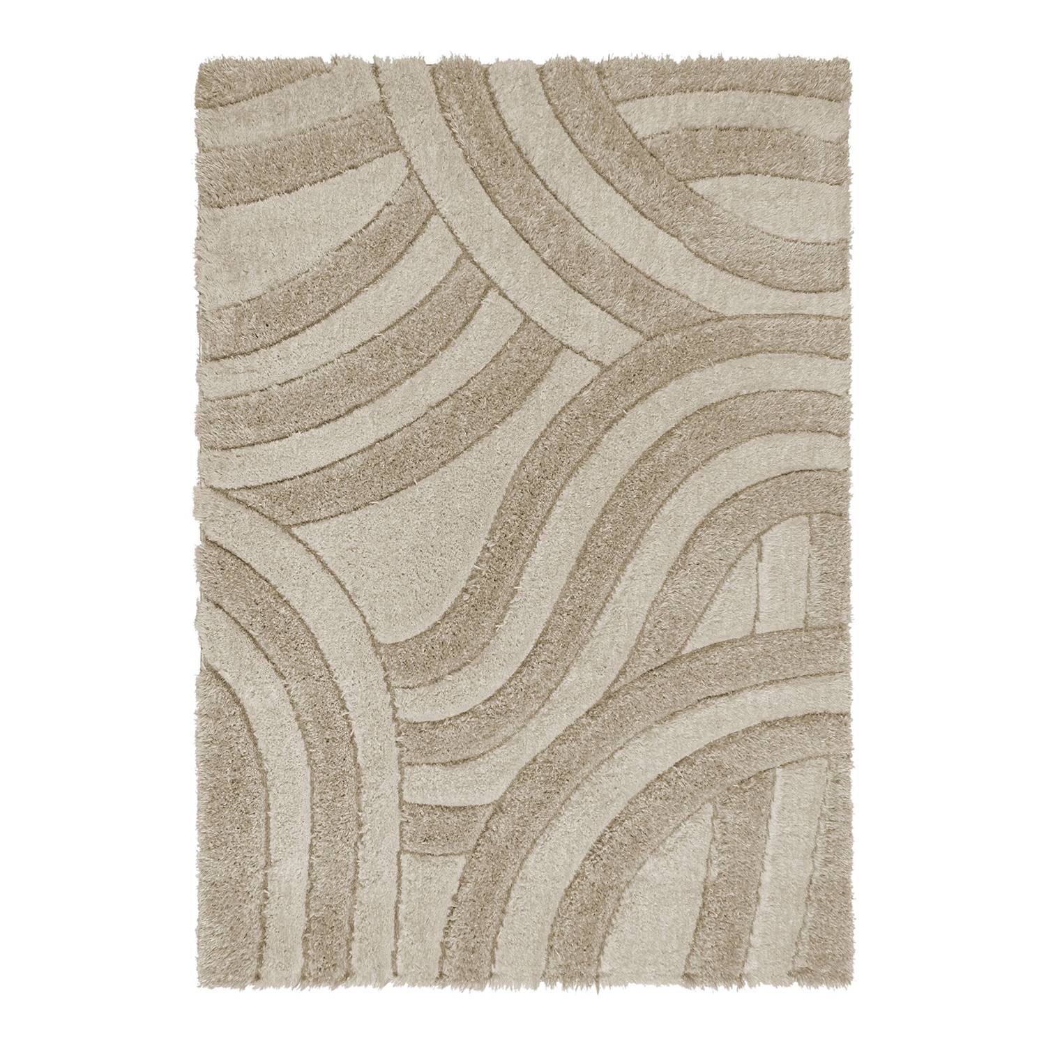 Velvet Carved Hochflorteppich Beige 80 x 150 cm