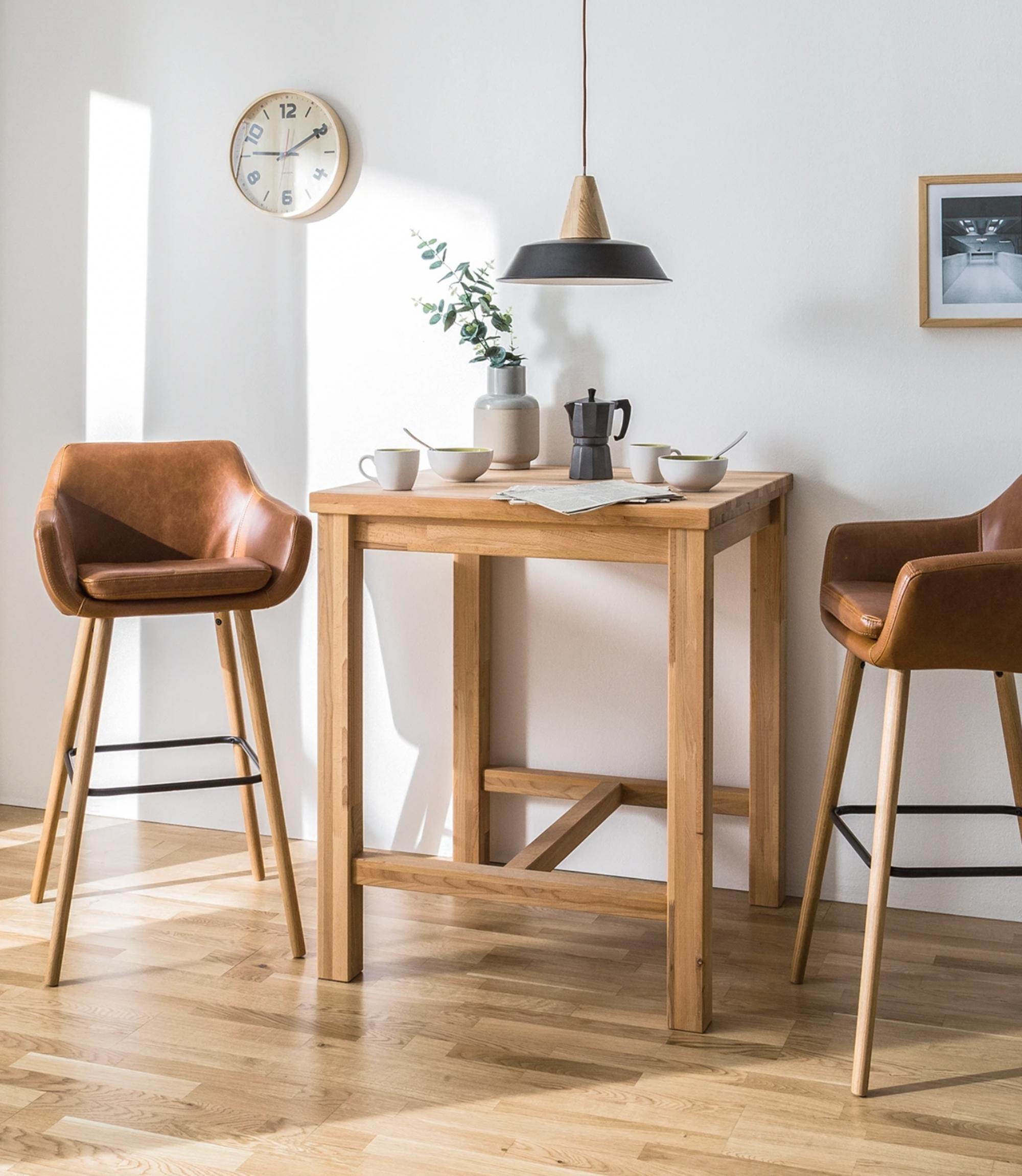 2x Barstuhl Kunstleder Braun