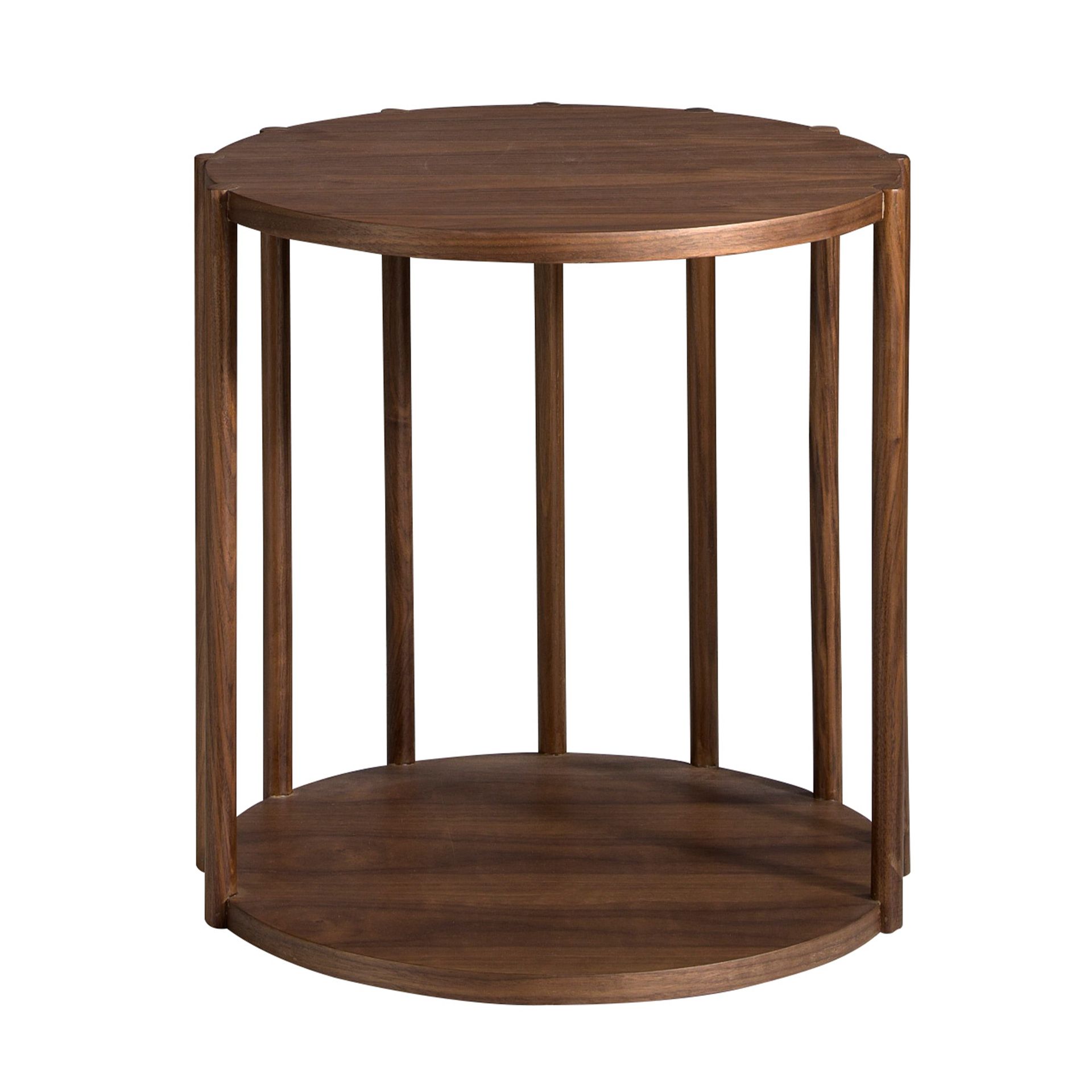 Runder Beistelltisch Holzfurnier 45cm