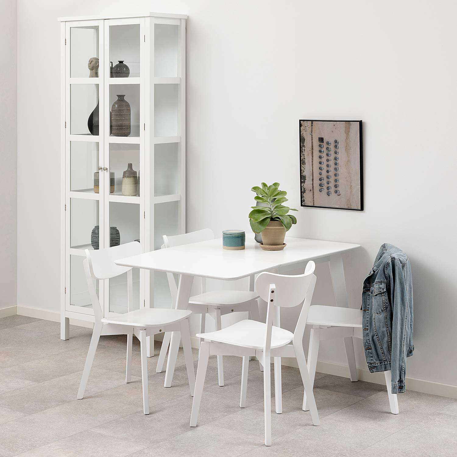 Esszimmerstuhl RIGBY 2er-Set Weiß