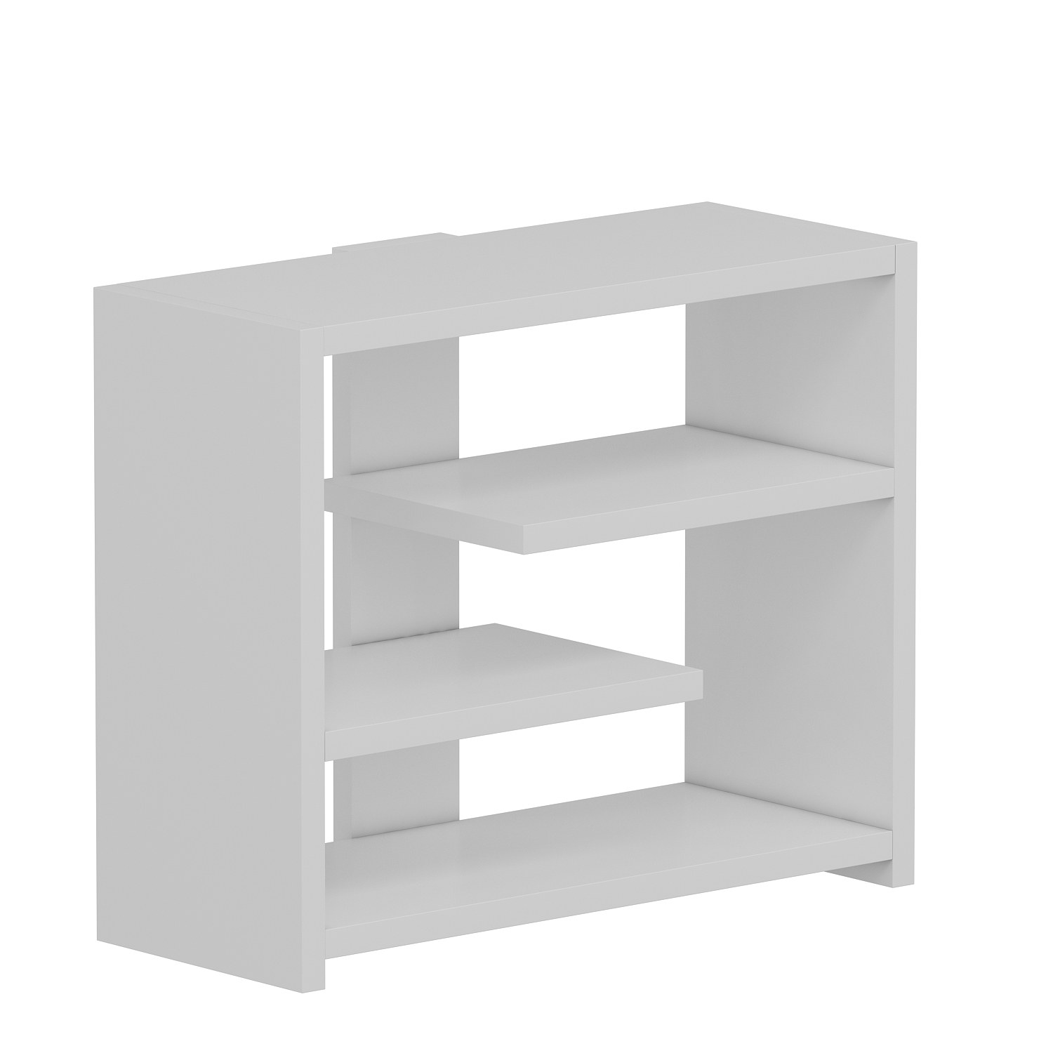 Gupse Wandregal Holzfurnier Weiß