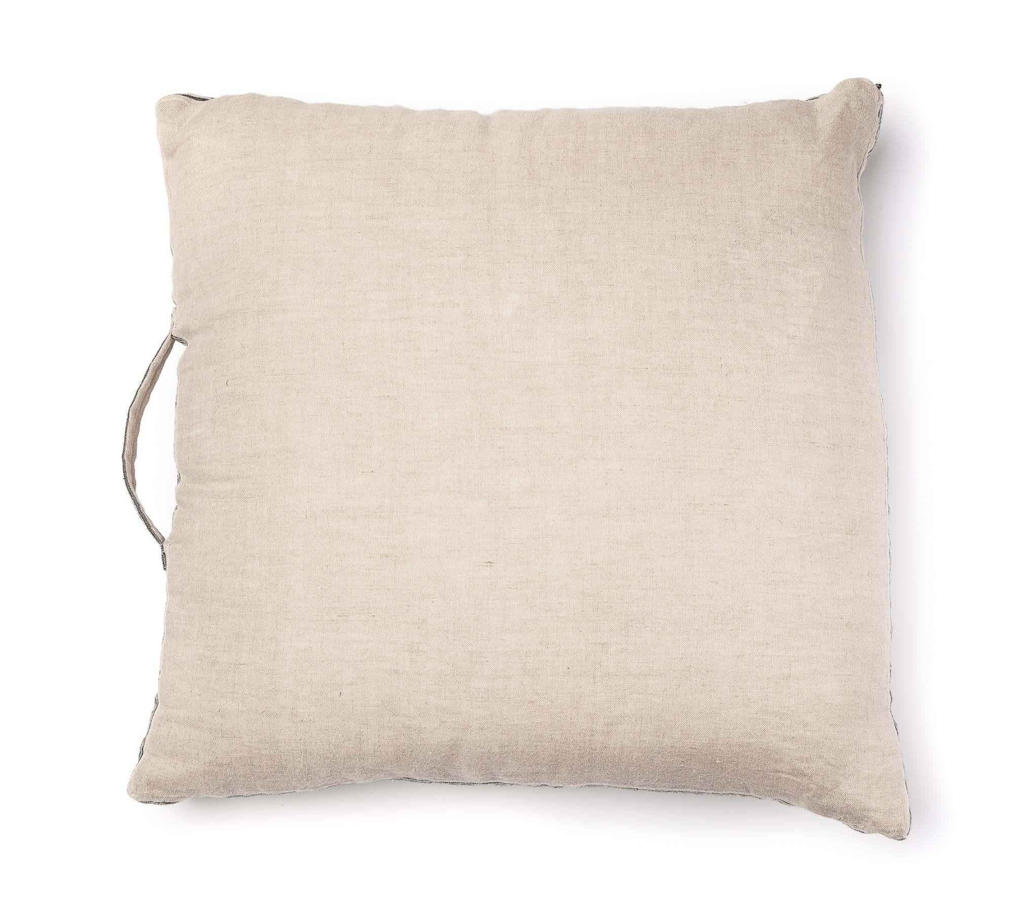 Großes Kissen aus Naturleinen mit Füllung Weiß 65 x 65cm