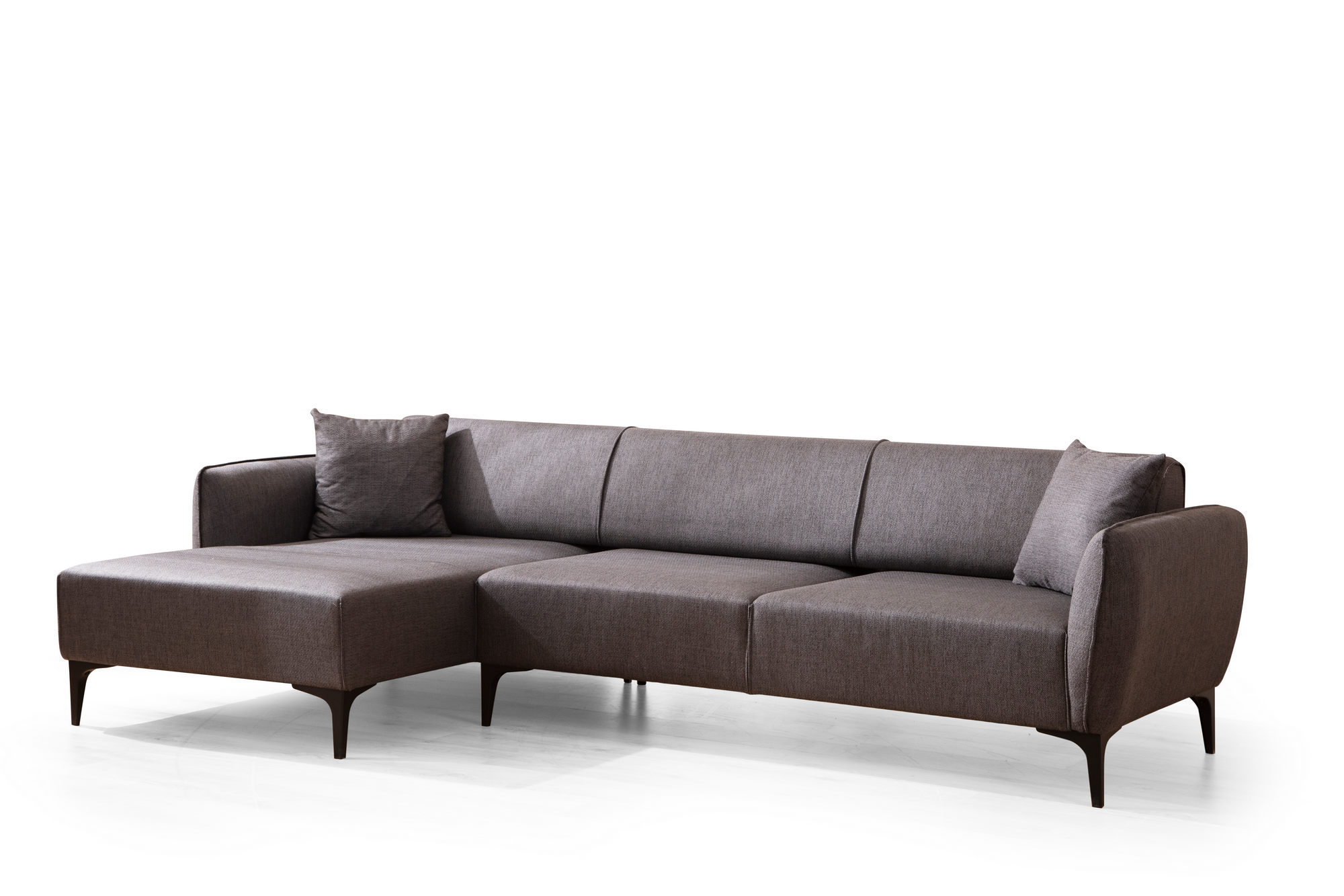 Belissimo Ecksofa Links Dunkelgrau