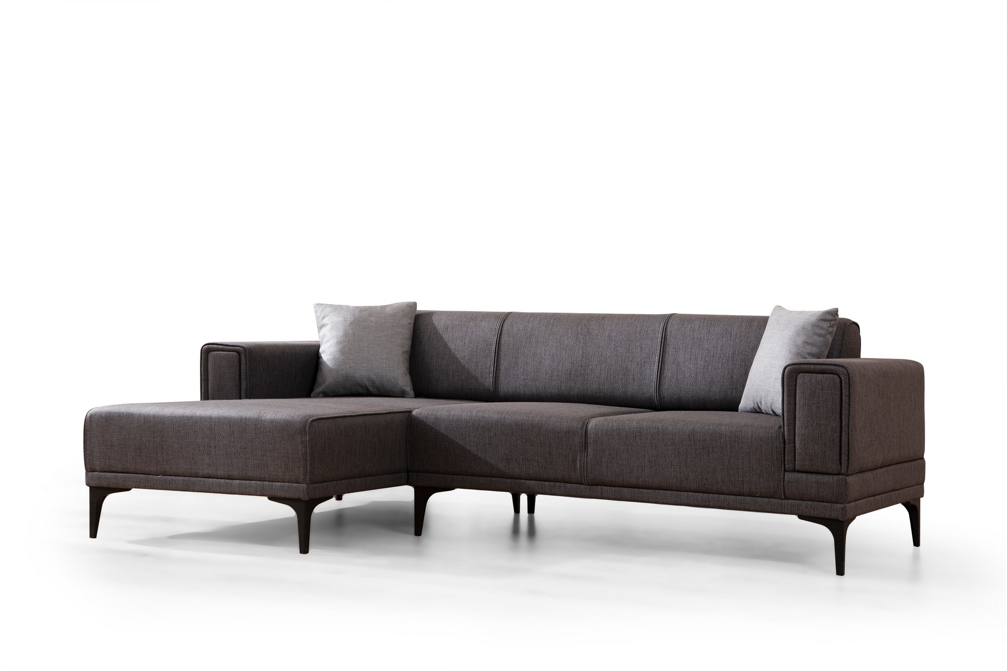 Horizon Ecksofa Links Dunkelgrau