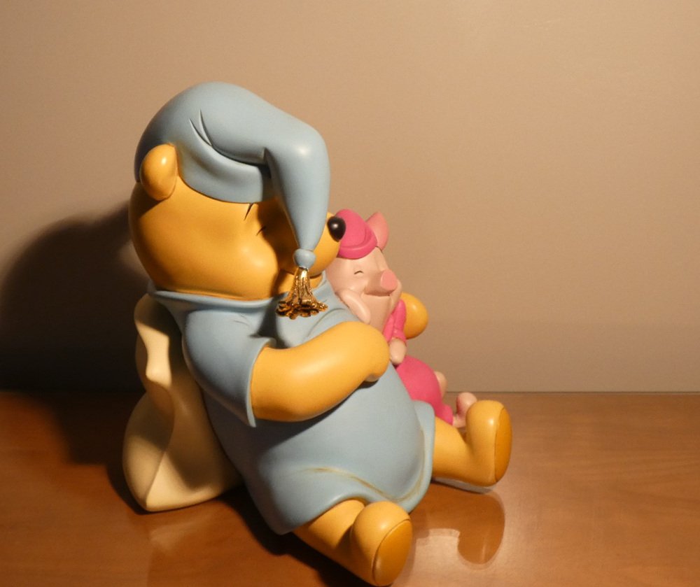  Figur Winnie Puuh & Ferkel Kunstharz Keramik 2000er Jahre