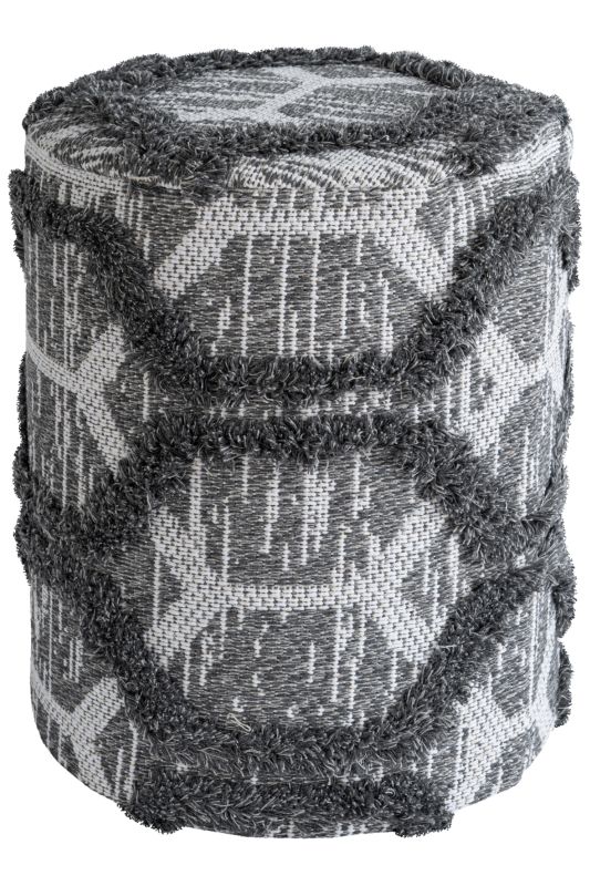 Nomad Pouf Baumwolle Grau 47 x 36 cm