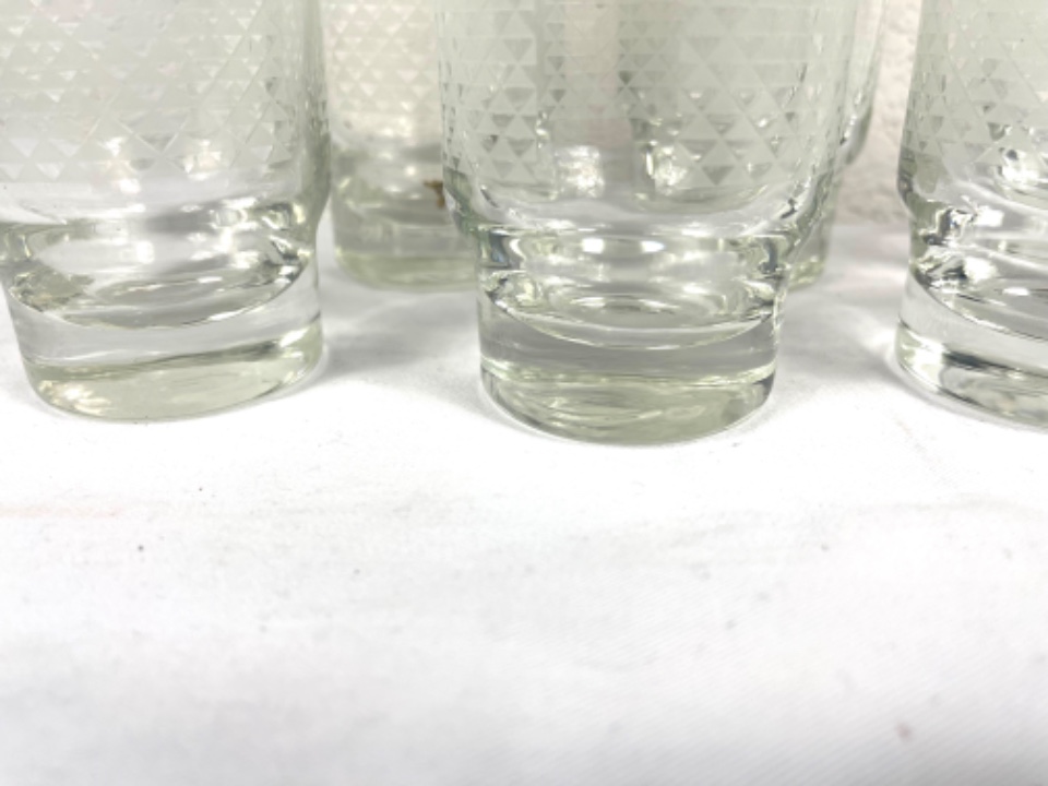 6x Longdrinkgläser Glas Transparent Gold