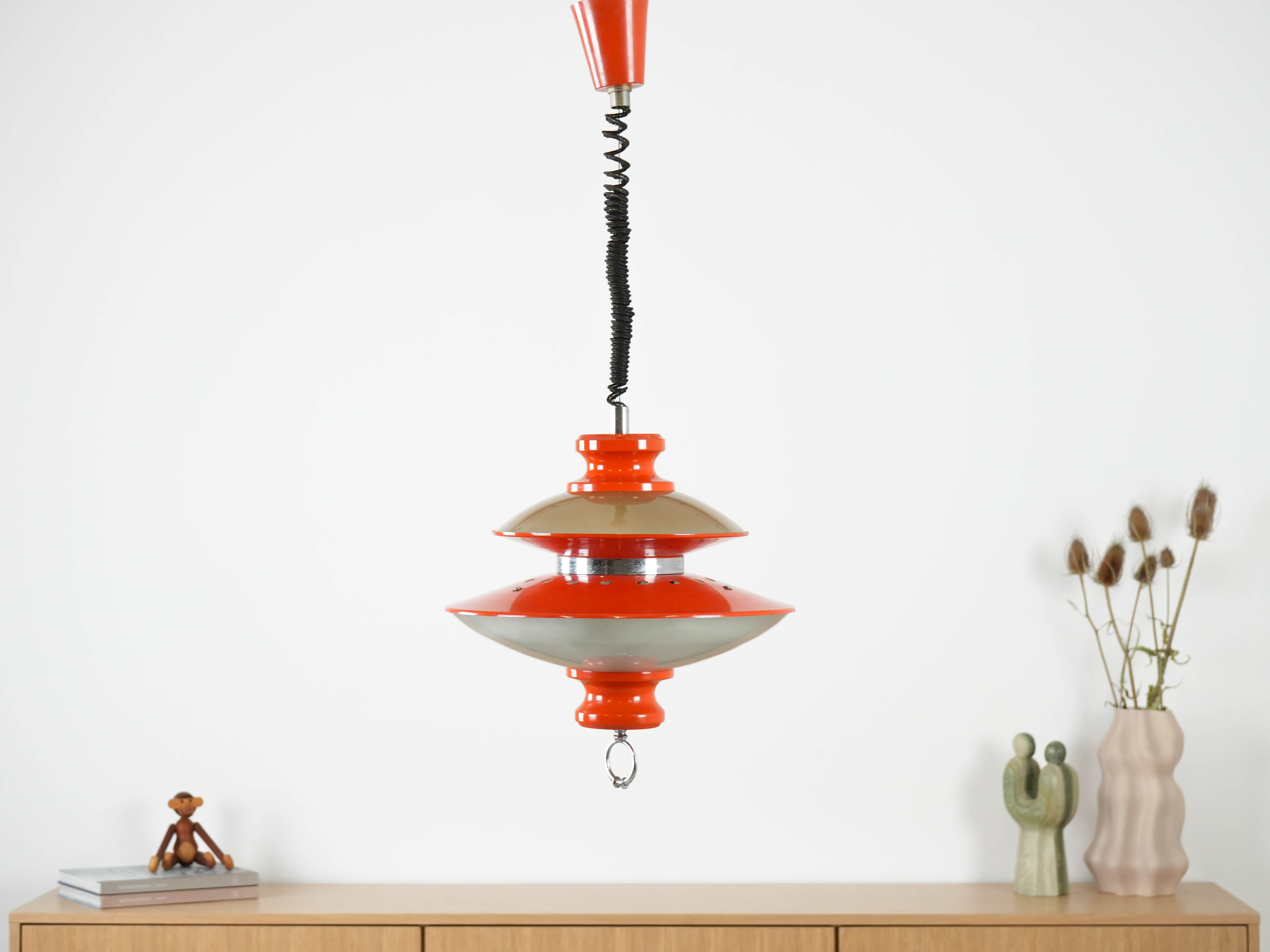 Hanging lamp Metal Orange 1970s