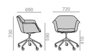 Gala SO0723 Swivel Armchair Green