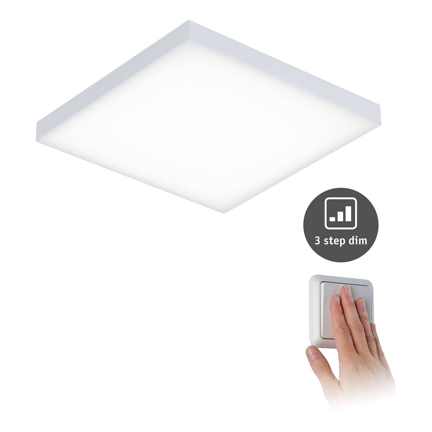 Decken Wandpaneel Velora II 1-Flammig Milchglas Aluminium 