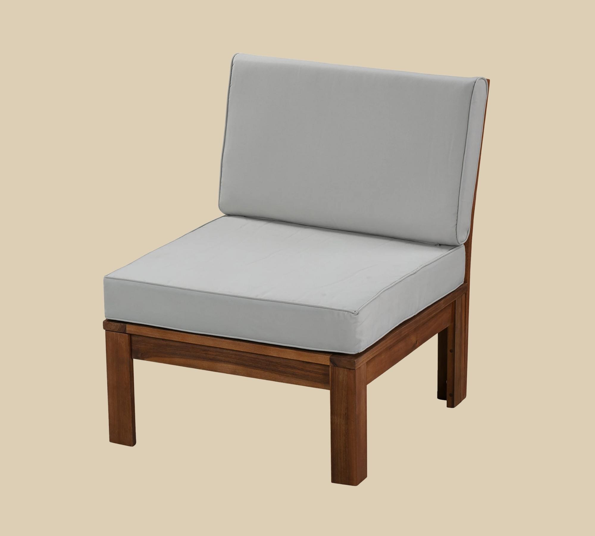 Loungesessel Akazie Massiv Taupe