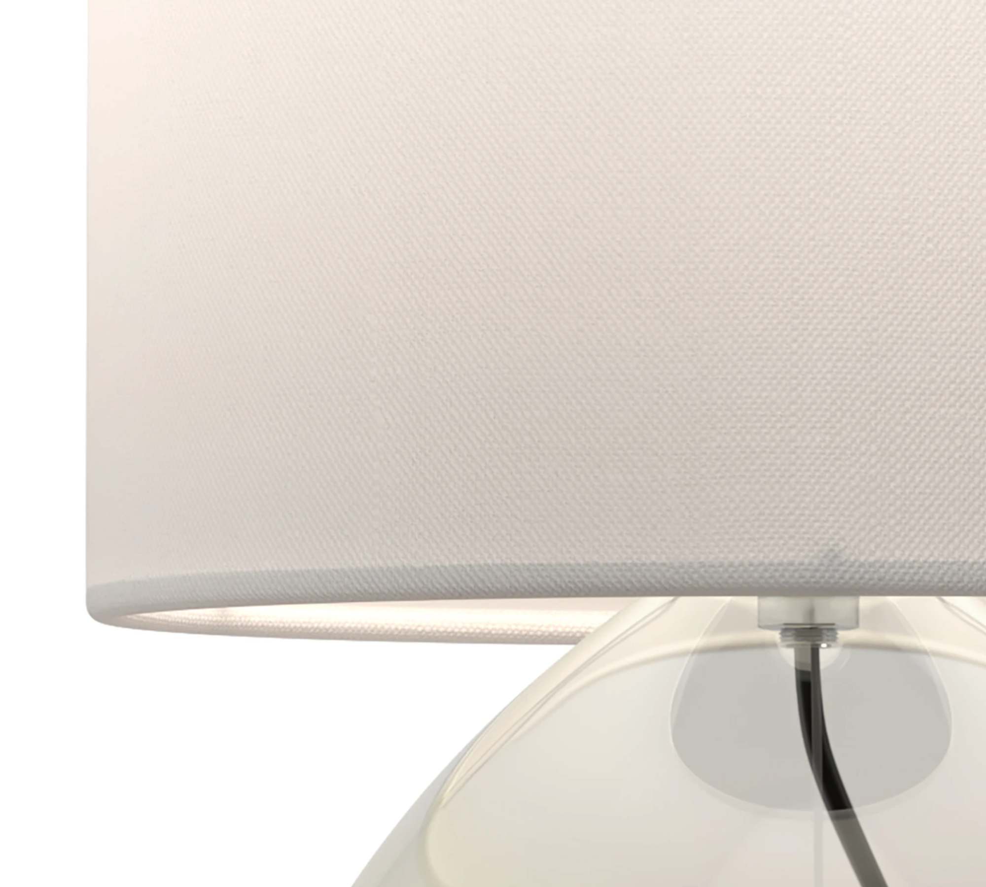 Tischlampe Glas Metall Pulverbeschichtet