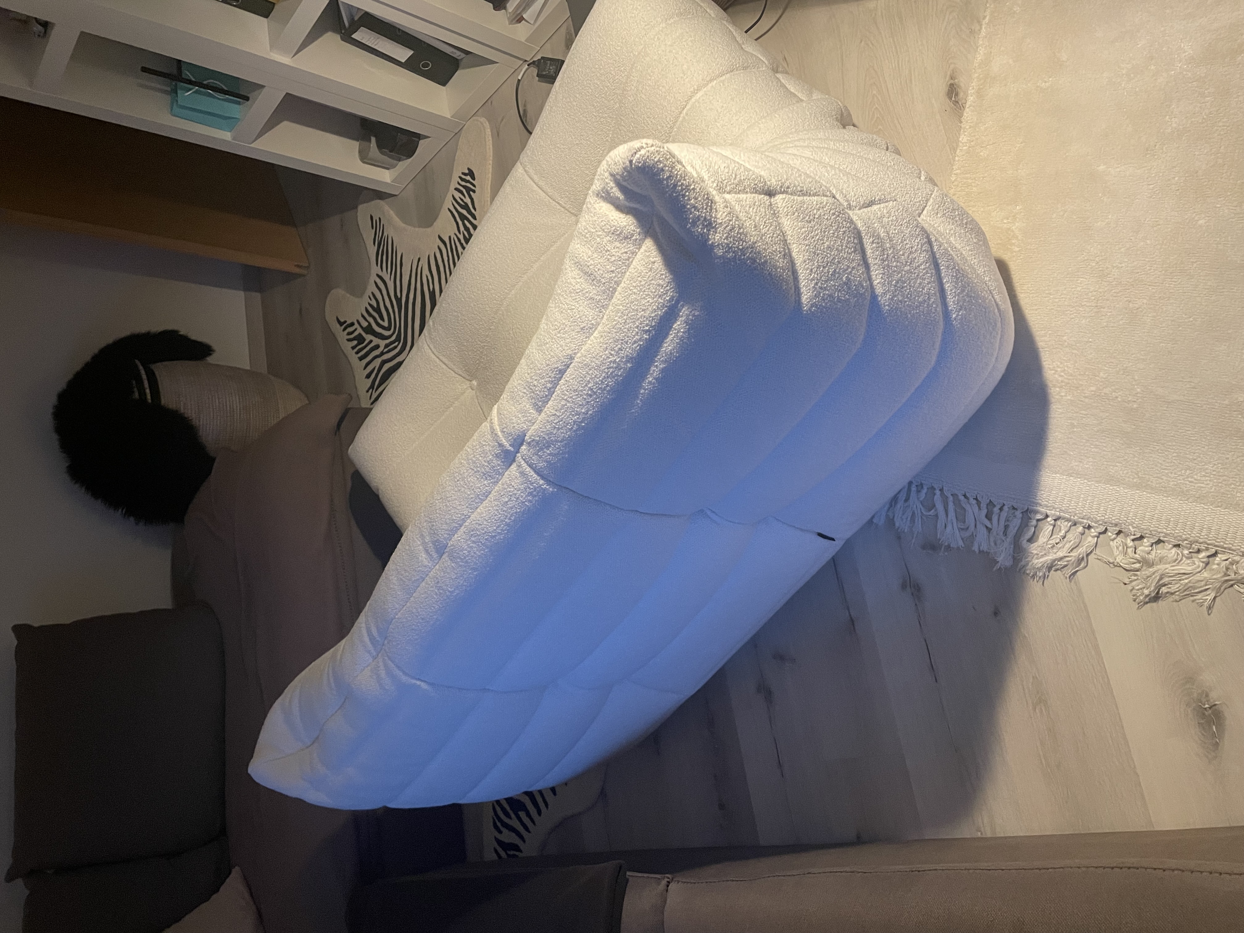 Togo Sofa 2-Sitzer Wolle Weiß