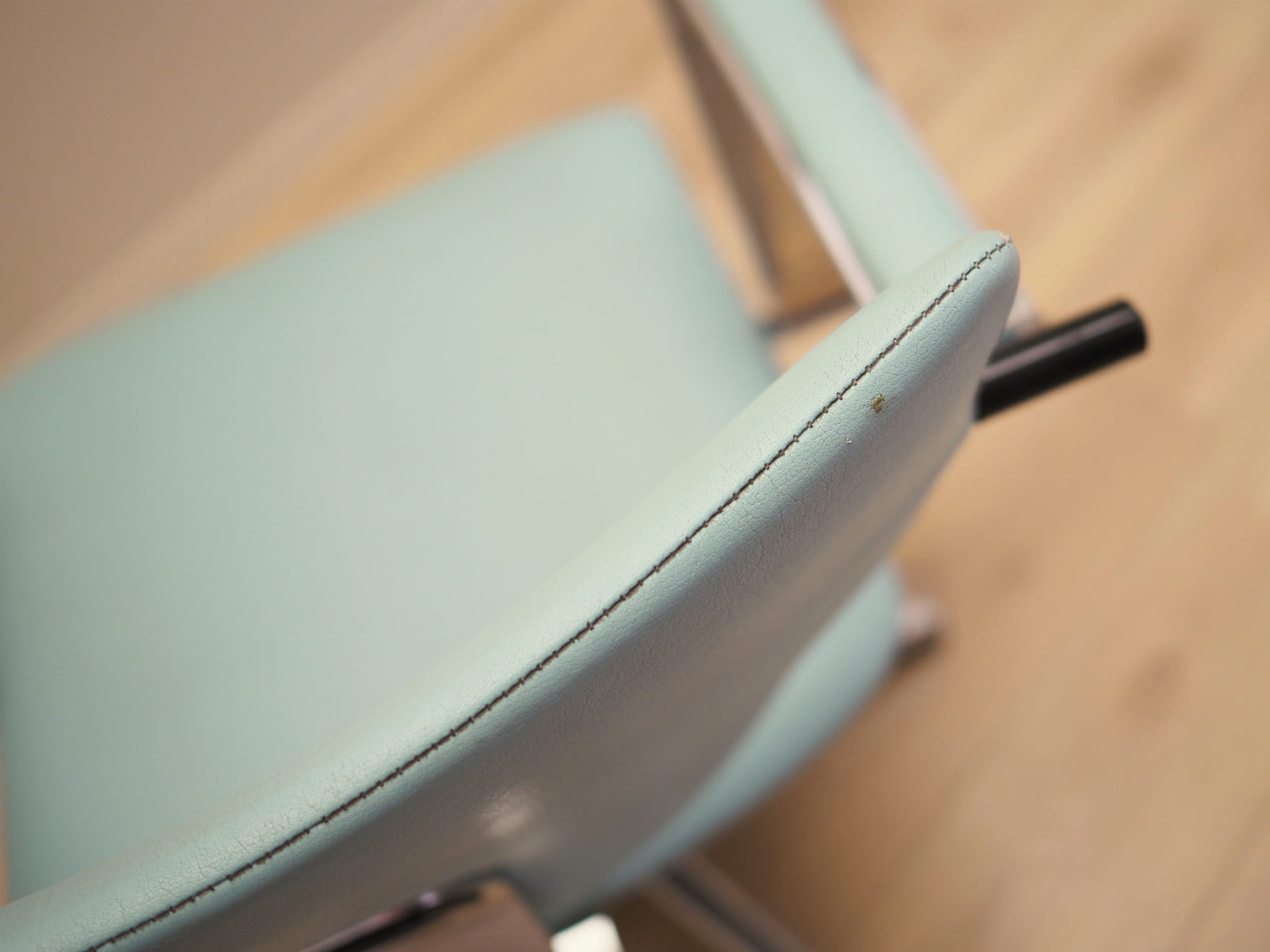 Barber chair Leather Blue 1980s