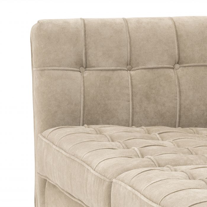 Sofa Textil Holz Taupe