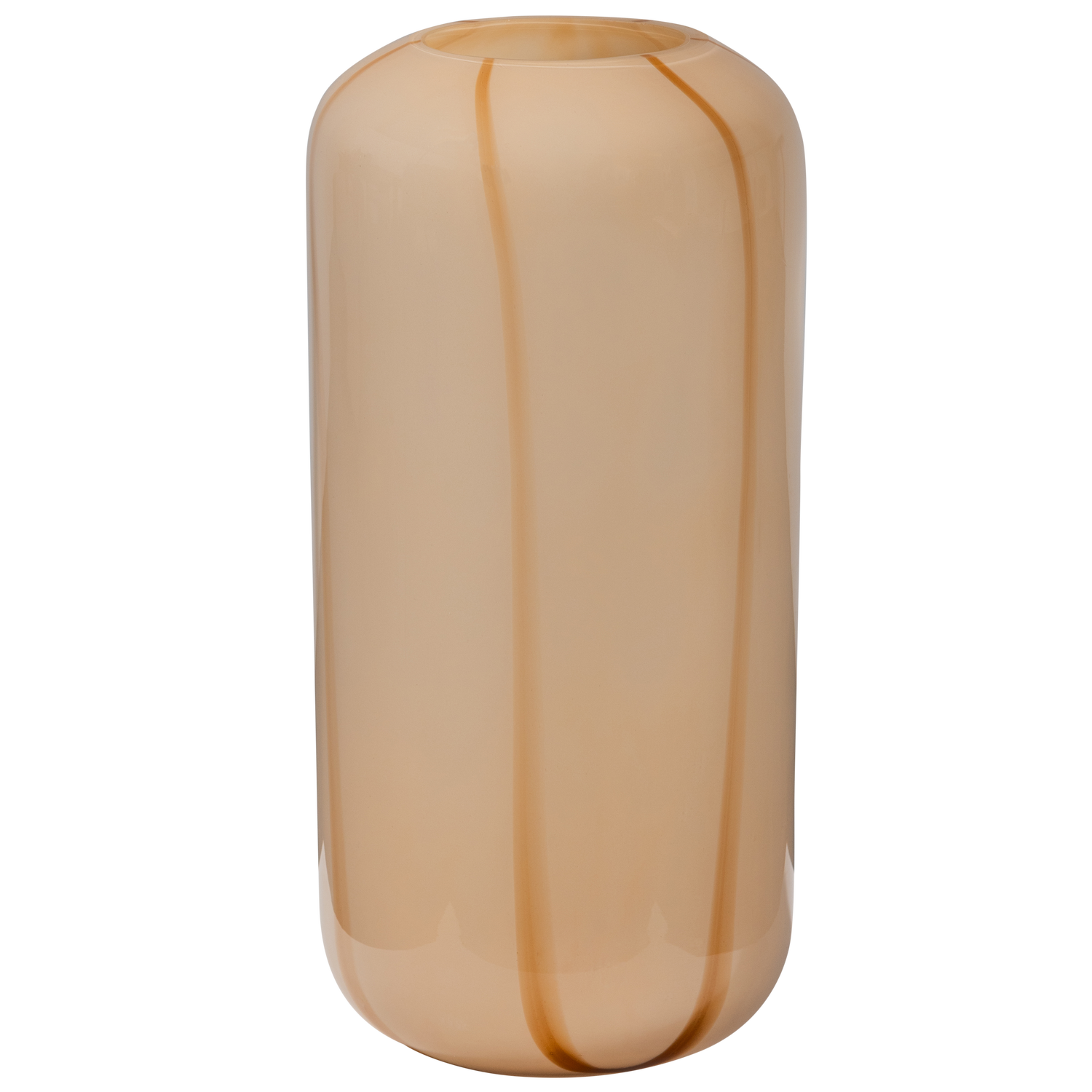 Arles Vase Glas Natur mit Streifen