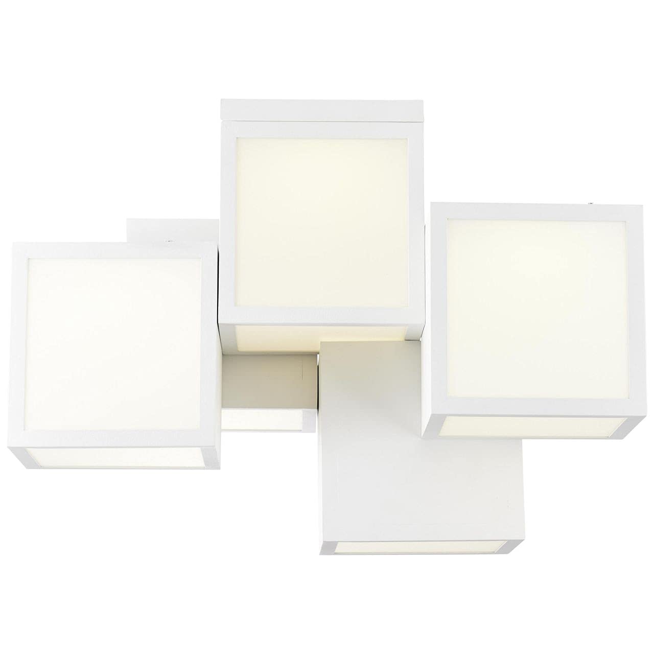 Cubix LED Deckenleuchte Metall Kunststoff Weiß