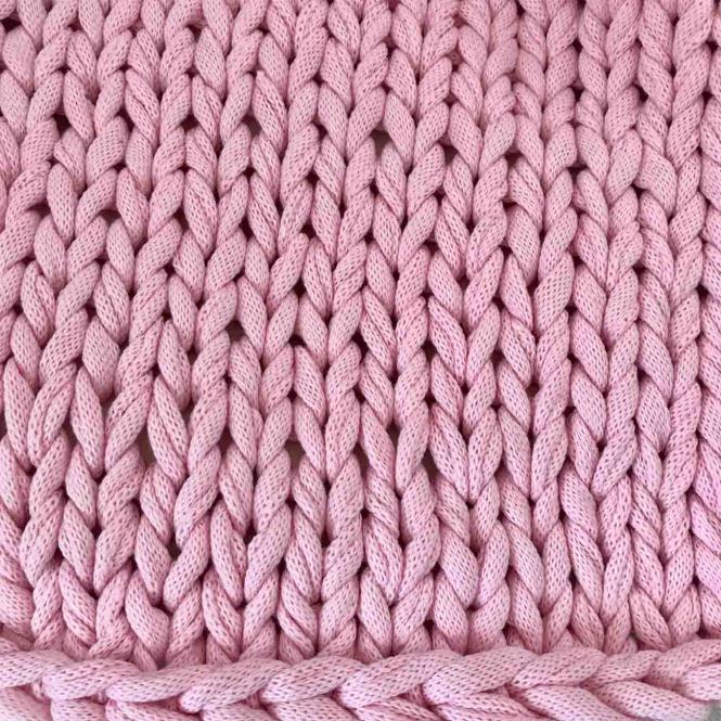 Juna Chunky Knit Decke Grobstrick Textil Rosa