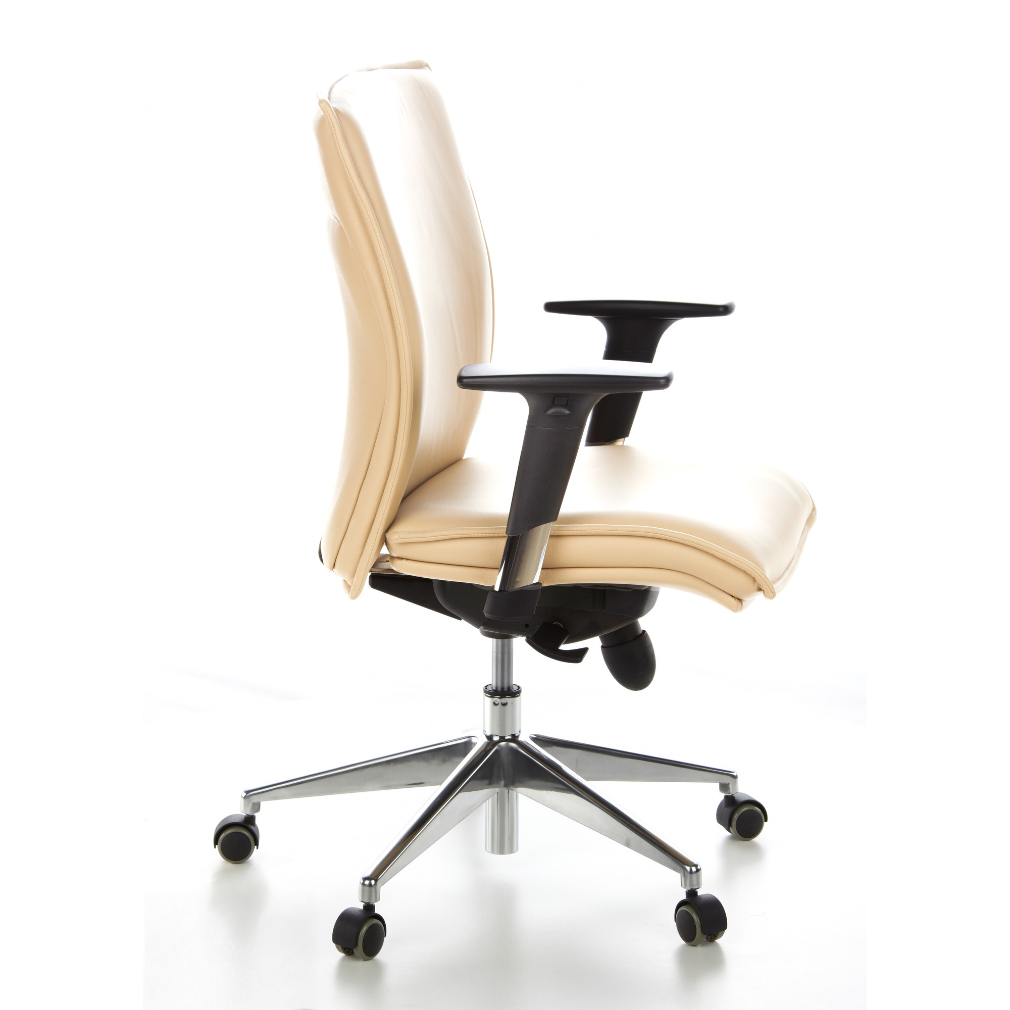 MURANO 10 Bürostuhl mit Rollen Leder Beige