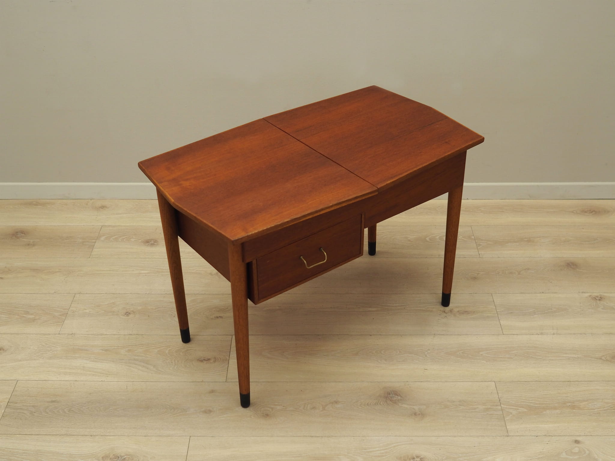 Vintage sewing table teak brown 1960s
