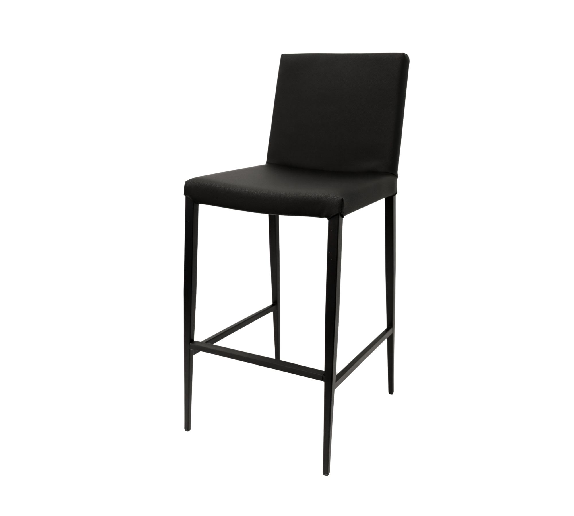 Miss Stool Barstuhl Kunstleder Metall Schwarz