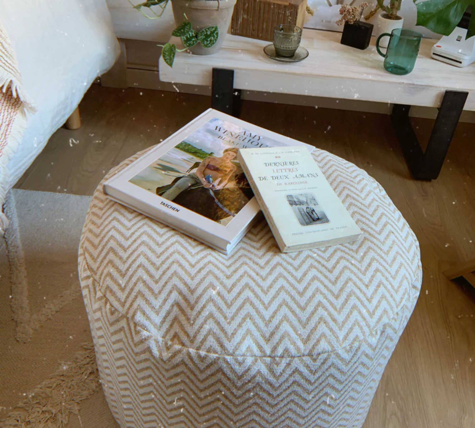 Zig Zag Leneo Pouf Polyester Senfton 