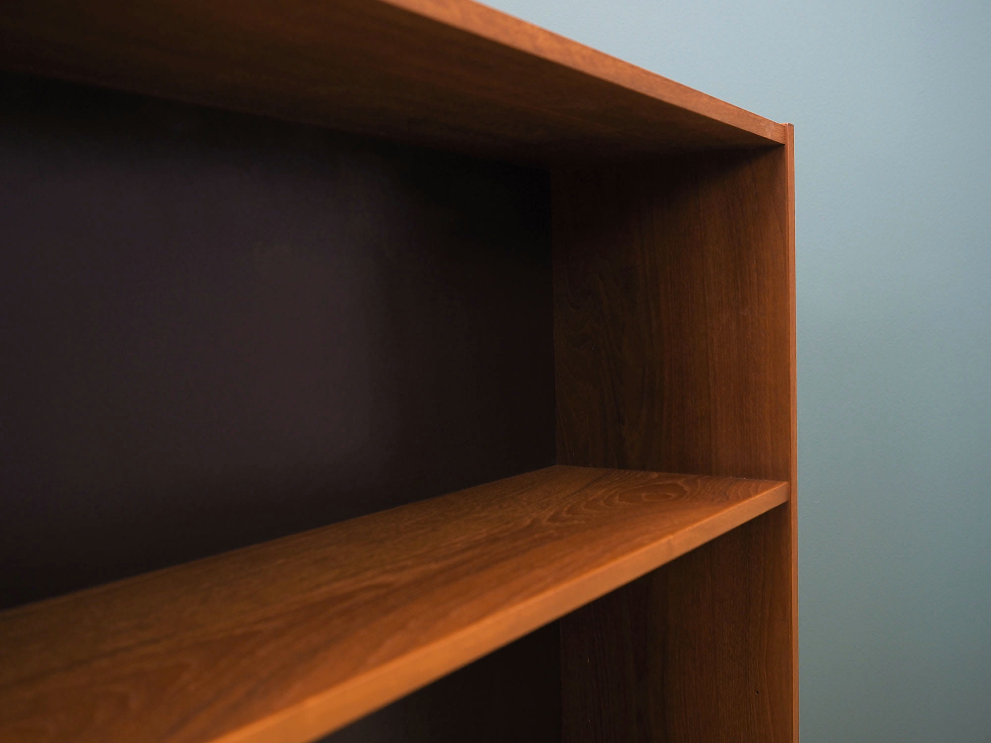 Vintage Bookshelf Teak Wood Brown 1970s