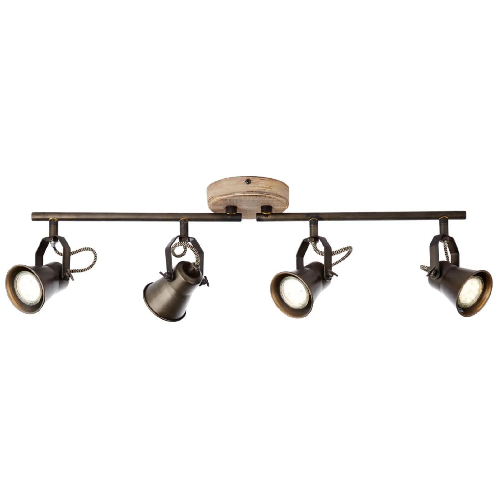 Ceiling lamp Seed II Steel Pine solid 4-flame