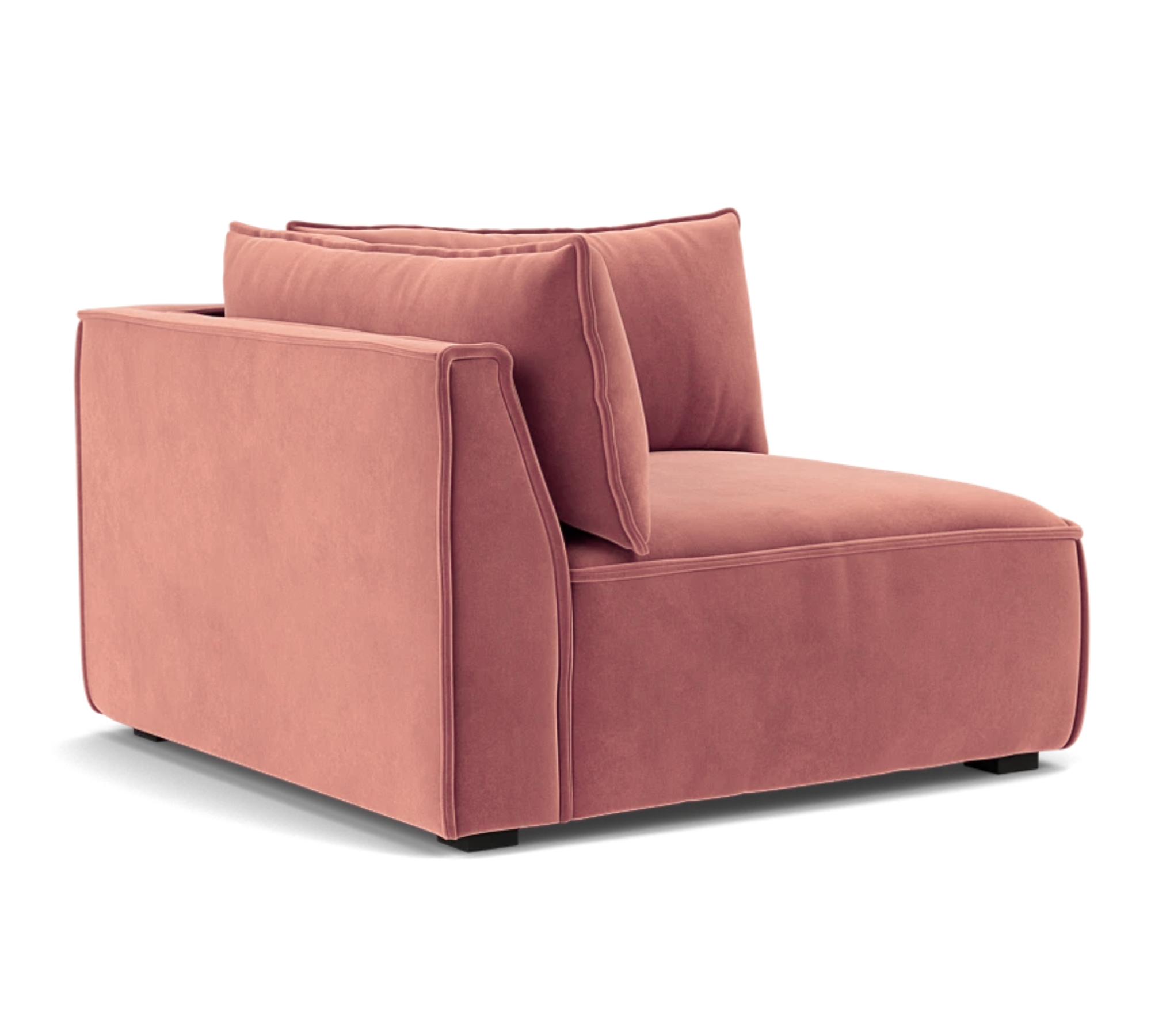 Daphne 1-Sitzer Eckmodul Links Lux Vintage Rosa