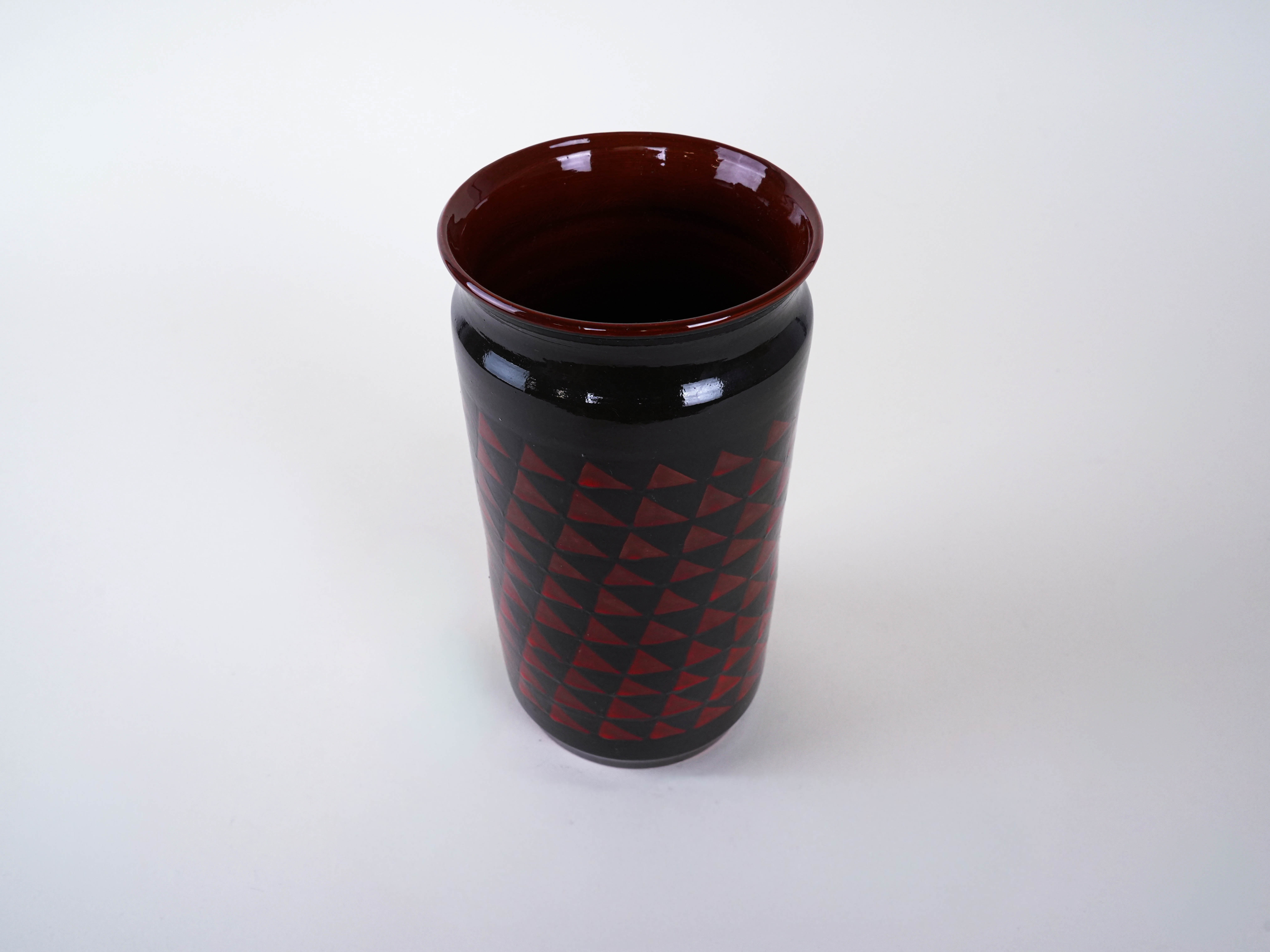Keramikvase Rot