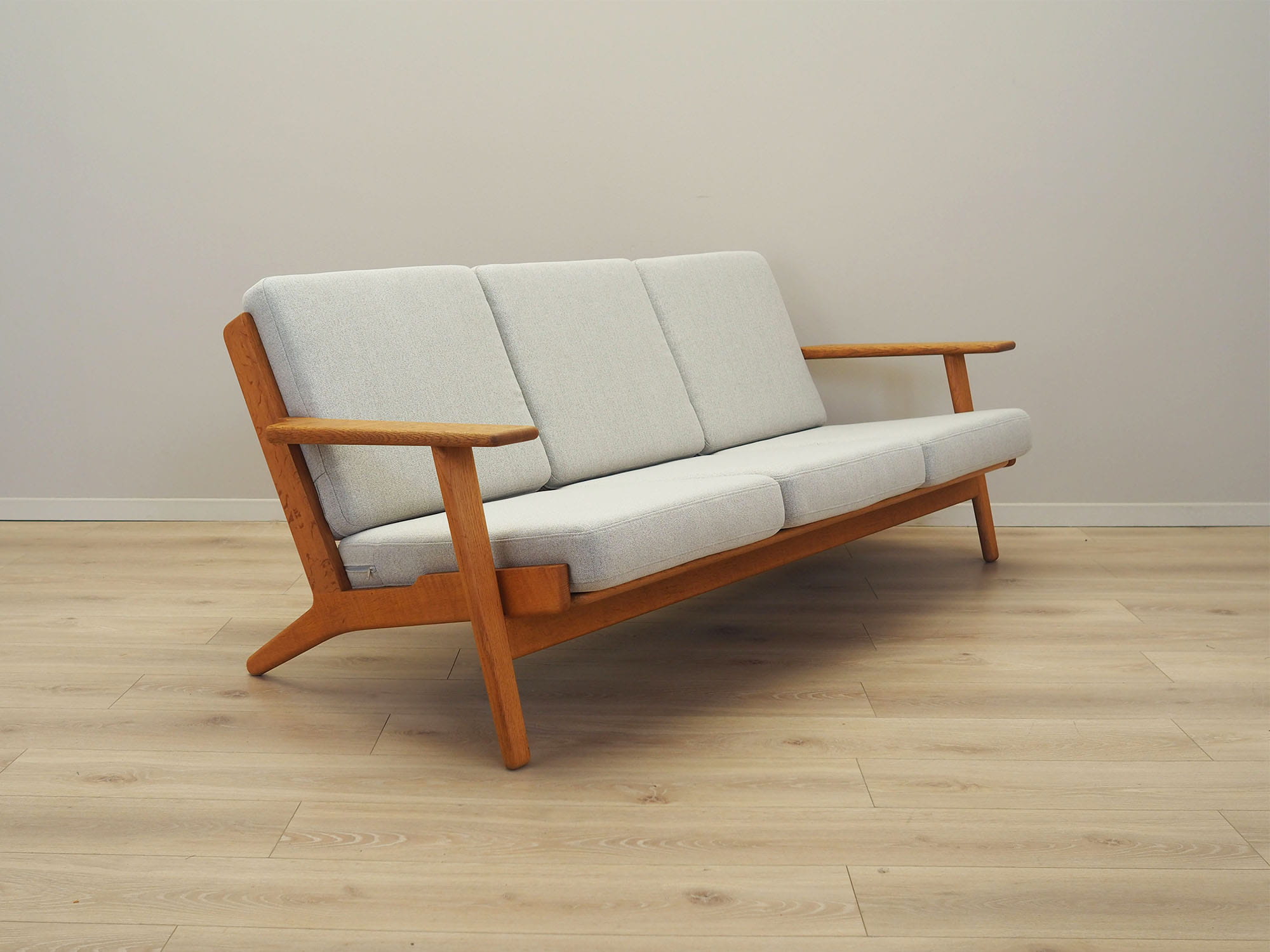 Sofa Holz Grau 1960er Jahre