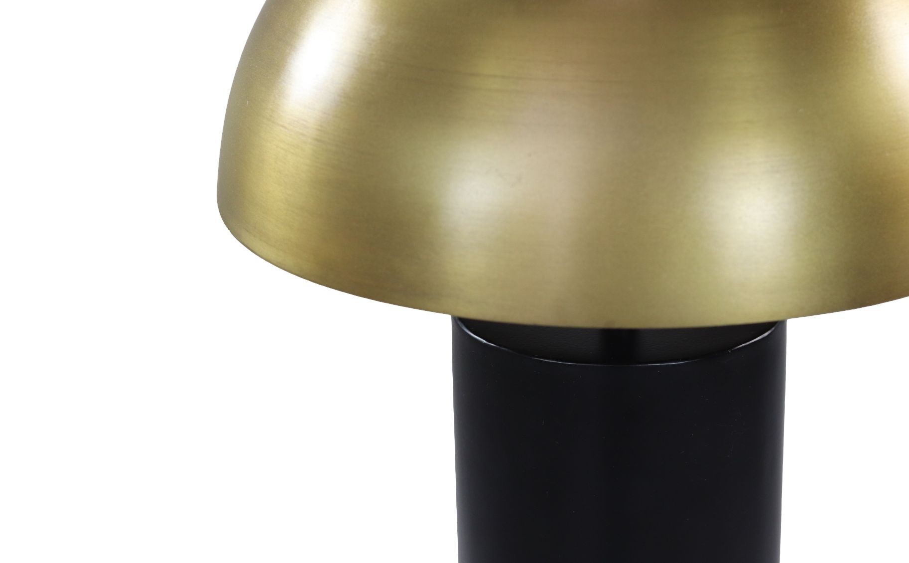 Tischlampe mit Schirm Metall Gold Schwarz