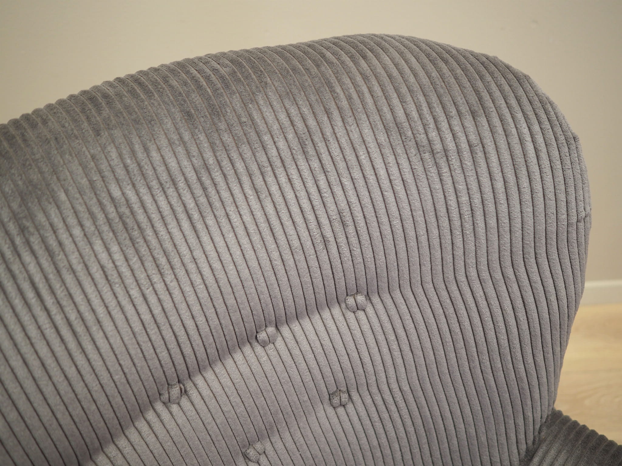 Armchair Velvet Wood Grey