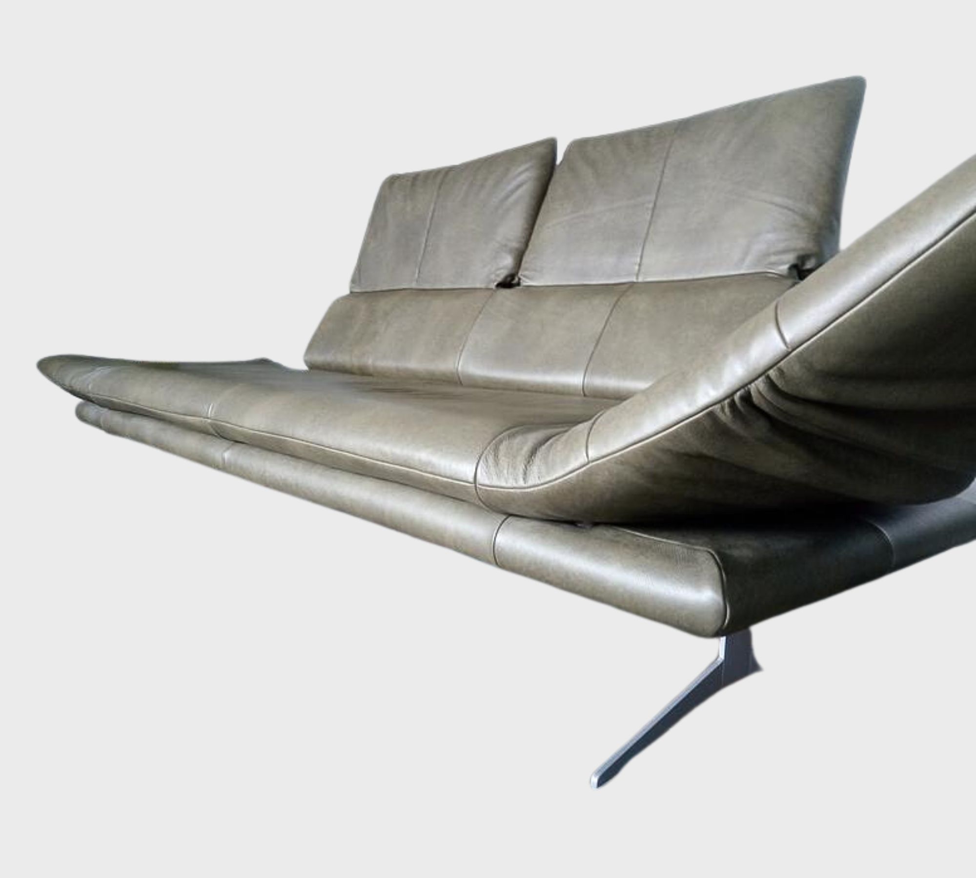 Sofa mit Armlehnen-und Rückenfunktionen Leder Dunkelgrün