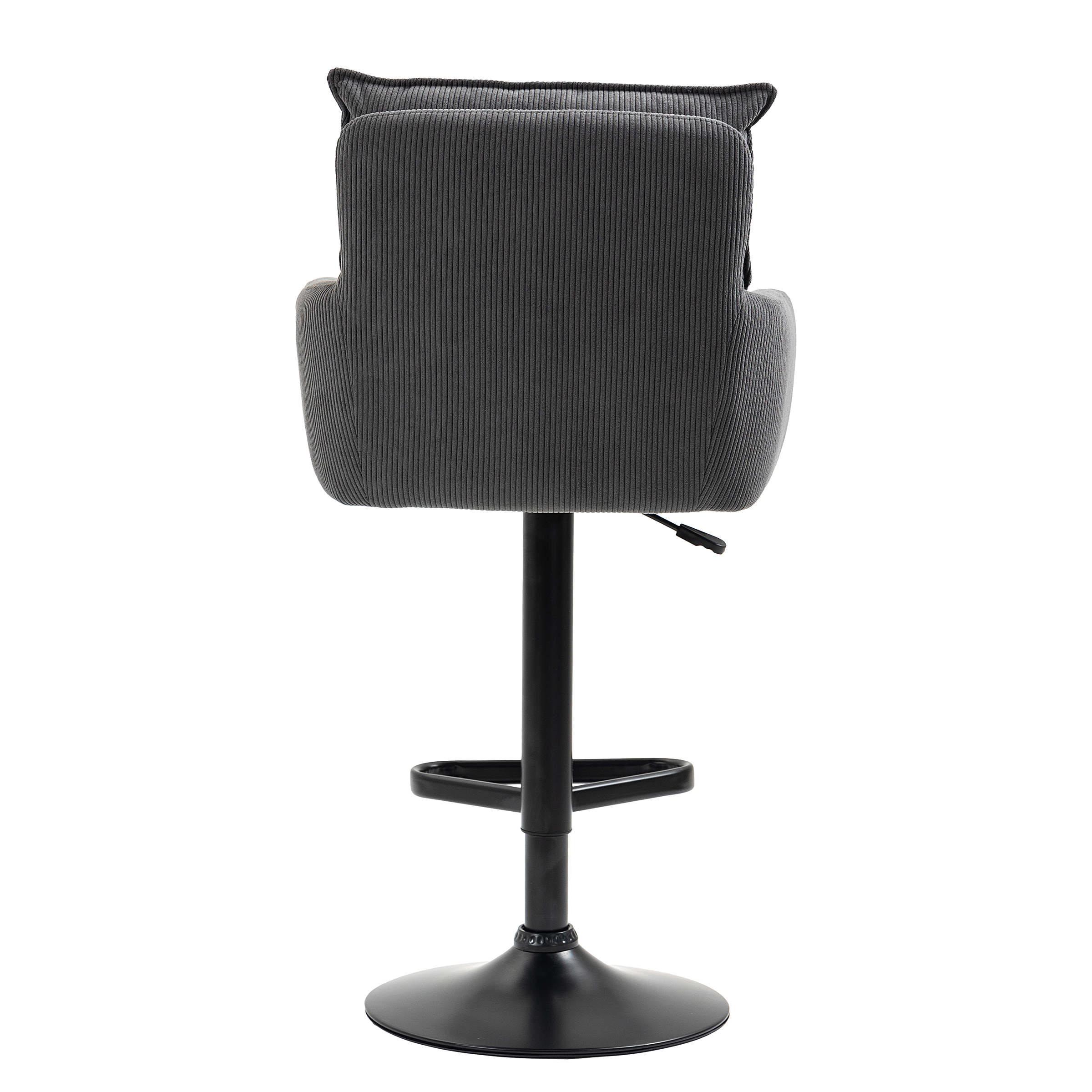 2x Drehbarer Barstuhl DIDRIP Höhenverstellbar Grau