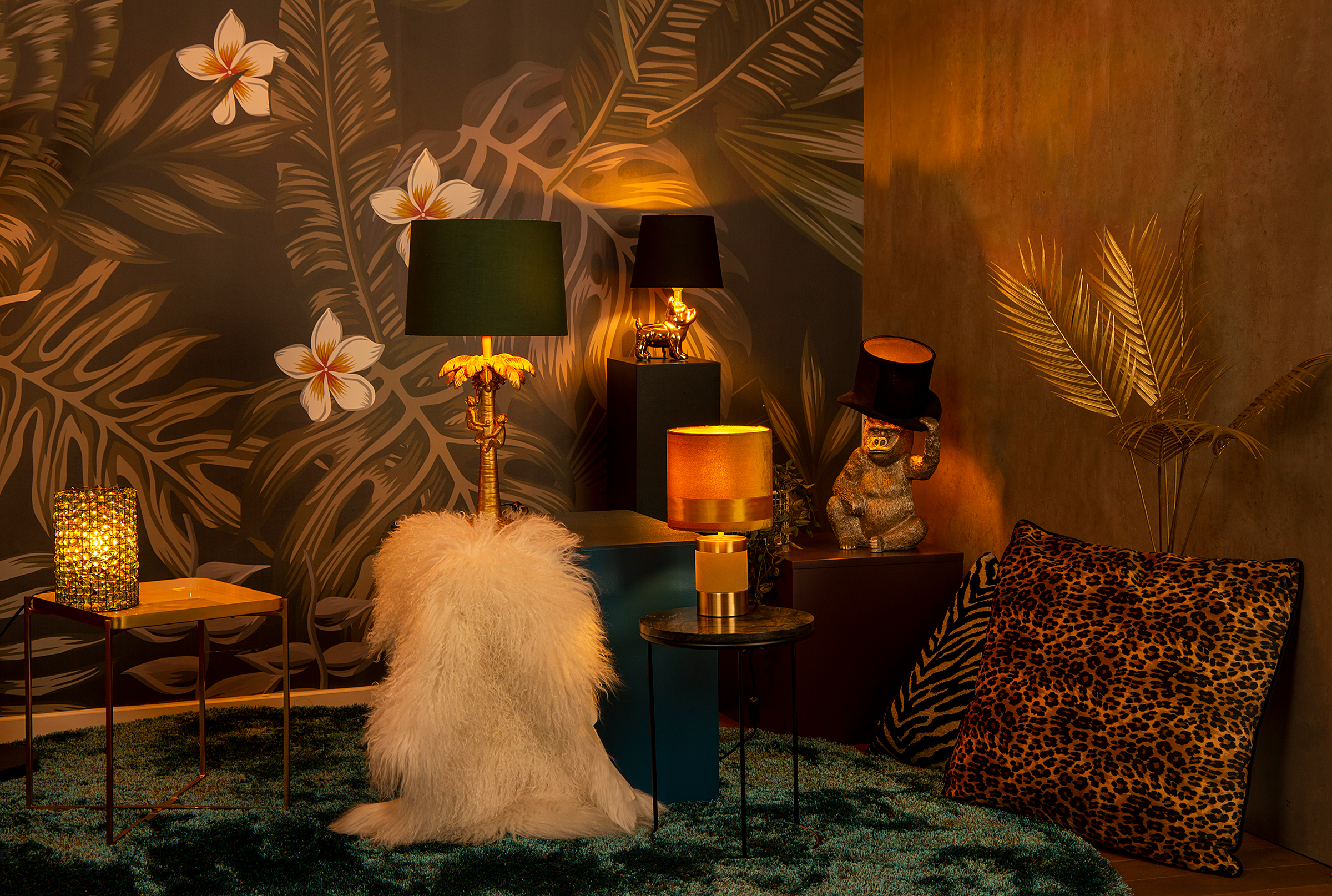 Extravaganza Frizzle Tischleuchte Eisen Gelb