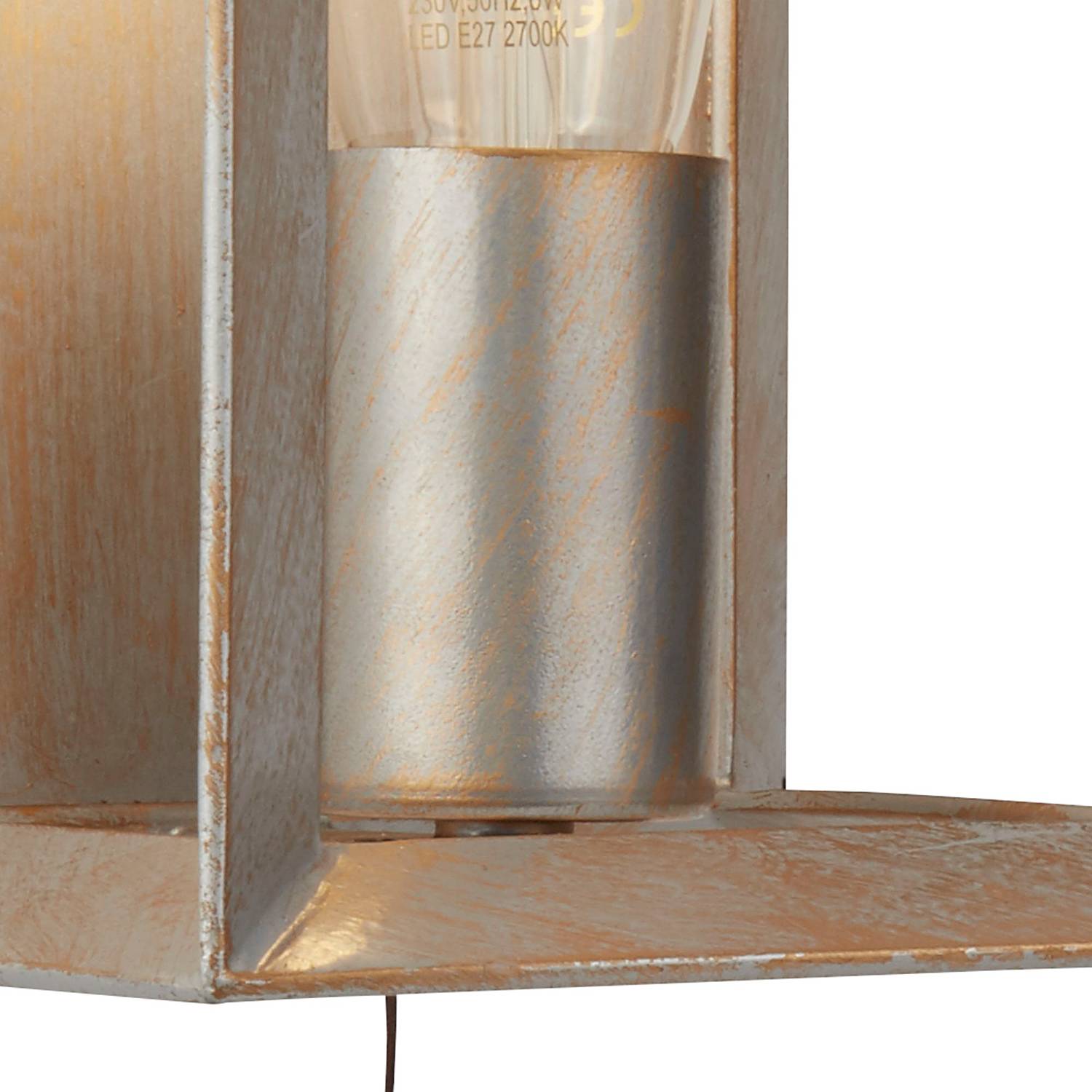 Wall Lamp Heaton 1-Light Steel Silver Gold
